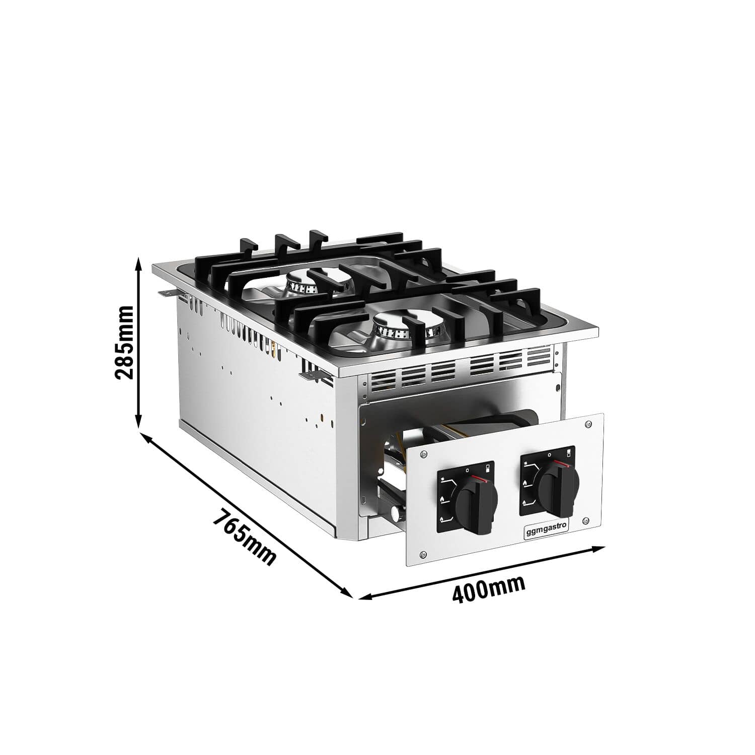 Aragaz de încastrat – 15 kW – 2 arzătoare — 3