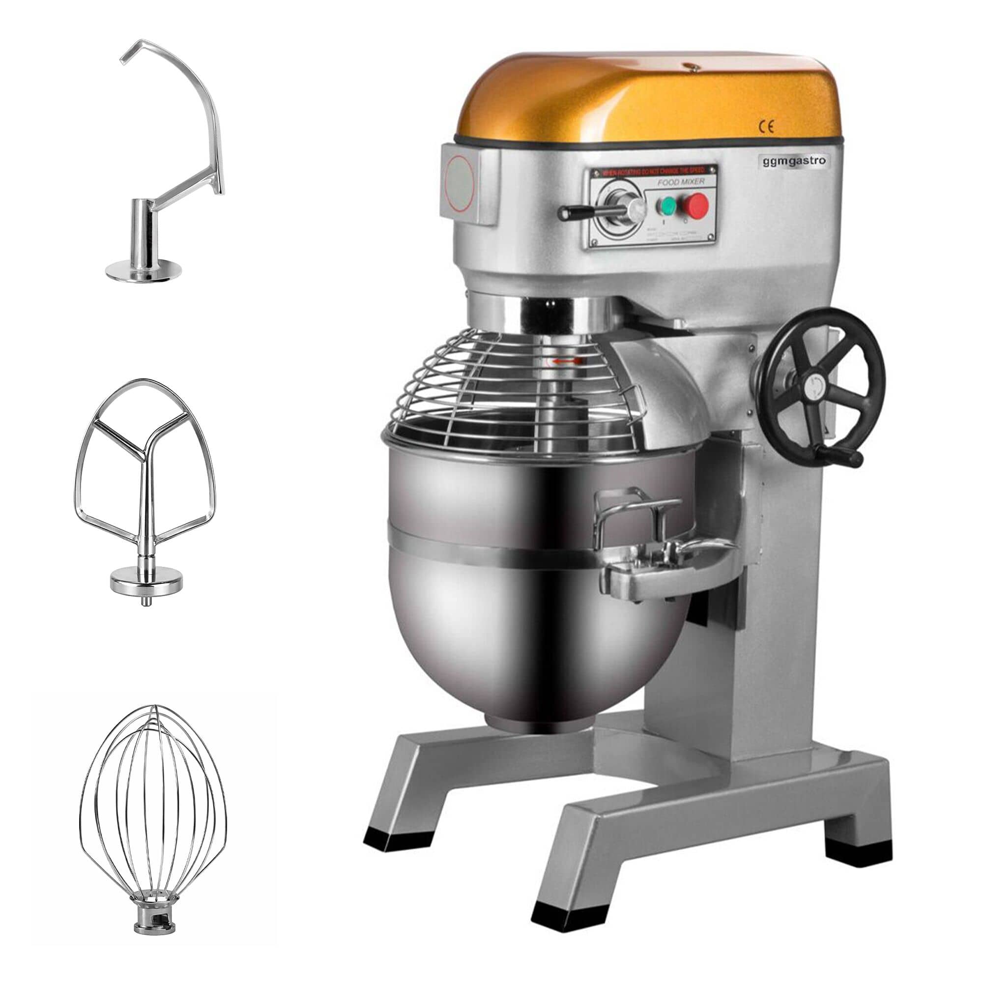 Mixer planetar profesional - 60 litri - 2,24 kW - include 3 accesorii de amestecare - 3 viteze — 2
