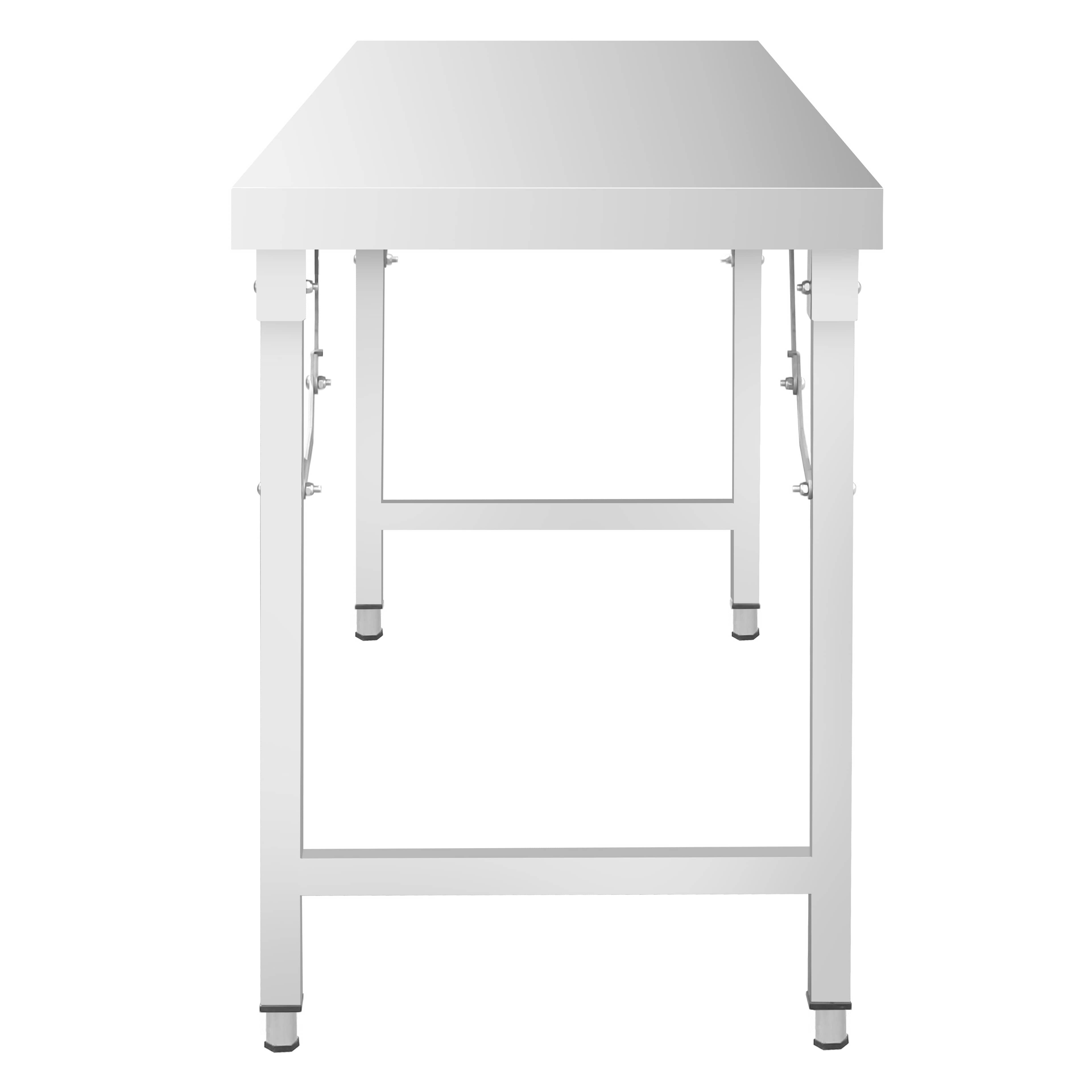 Masă de lucru din oțel inoxidabil – pliabilă – 1400 x 600 mm — 5