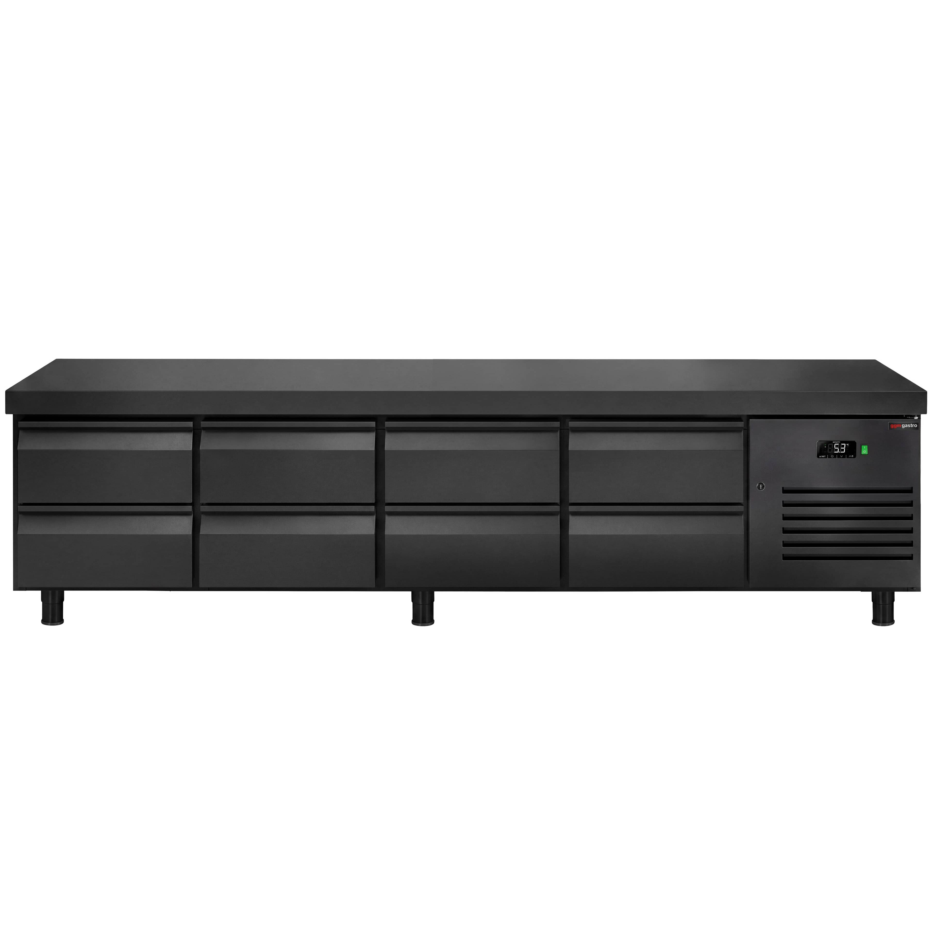 Bază frigorifică pentru gătit profesională [+2/+8 °C] - 2400 mm - 200 L - 8 sertare - 8x GN 1/1 — 5