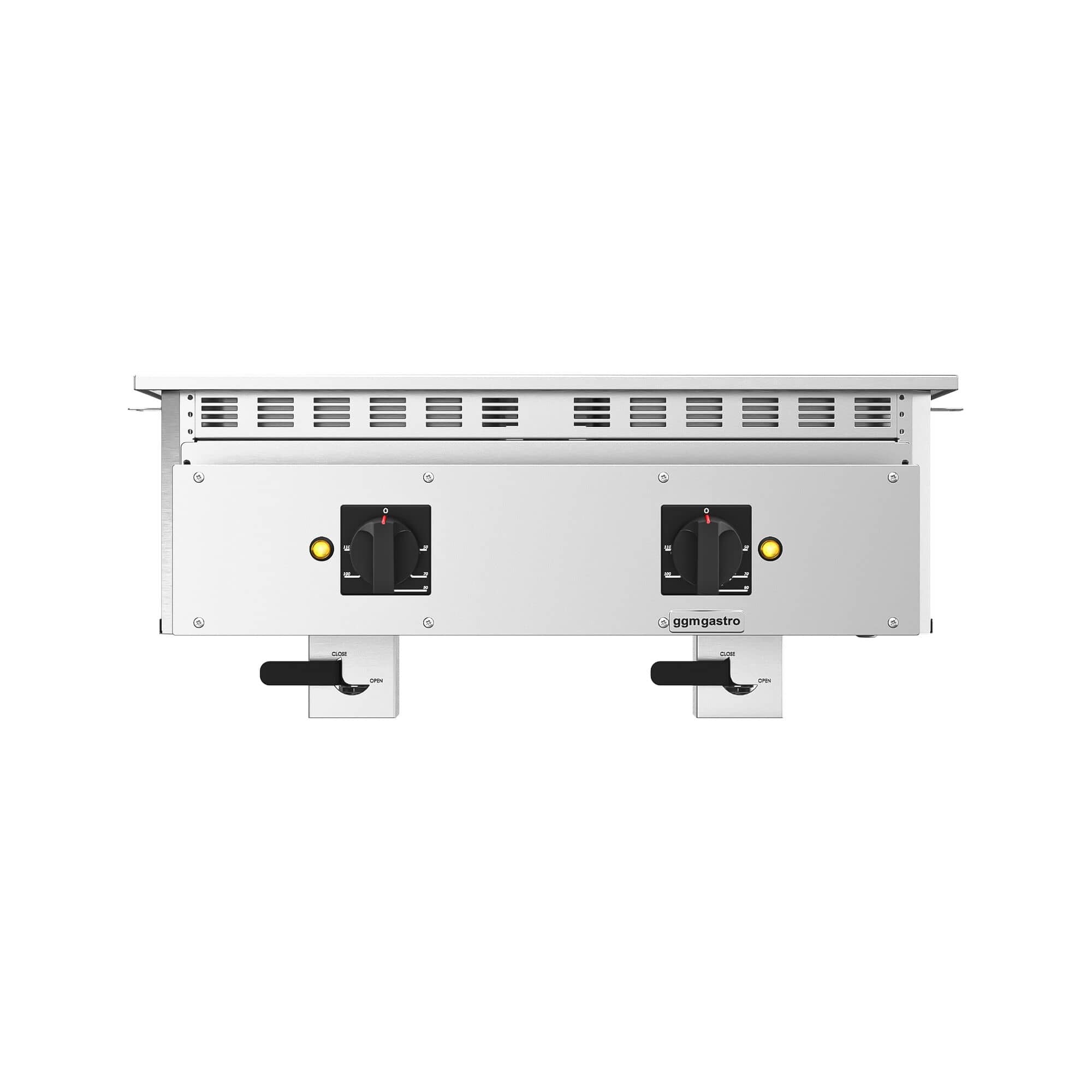 Bain-Marie electric incorporabil– 3 kW – 2x GN 1/1 -cu robinet de scurgere — 4