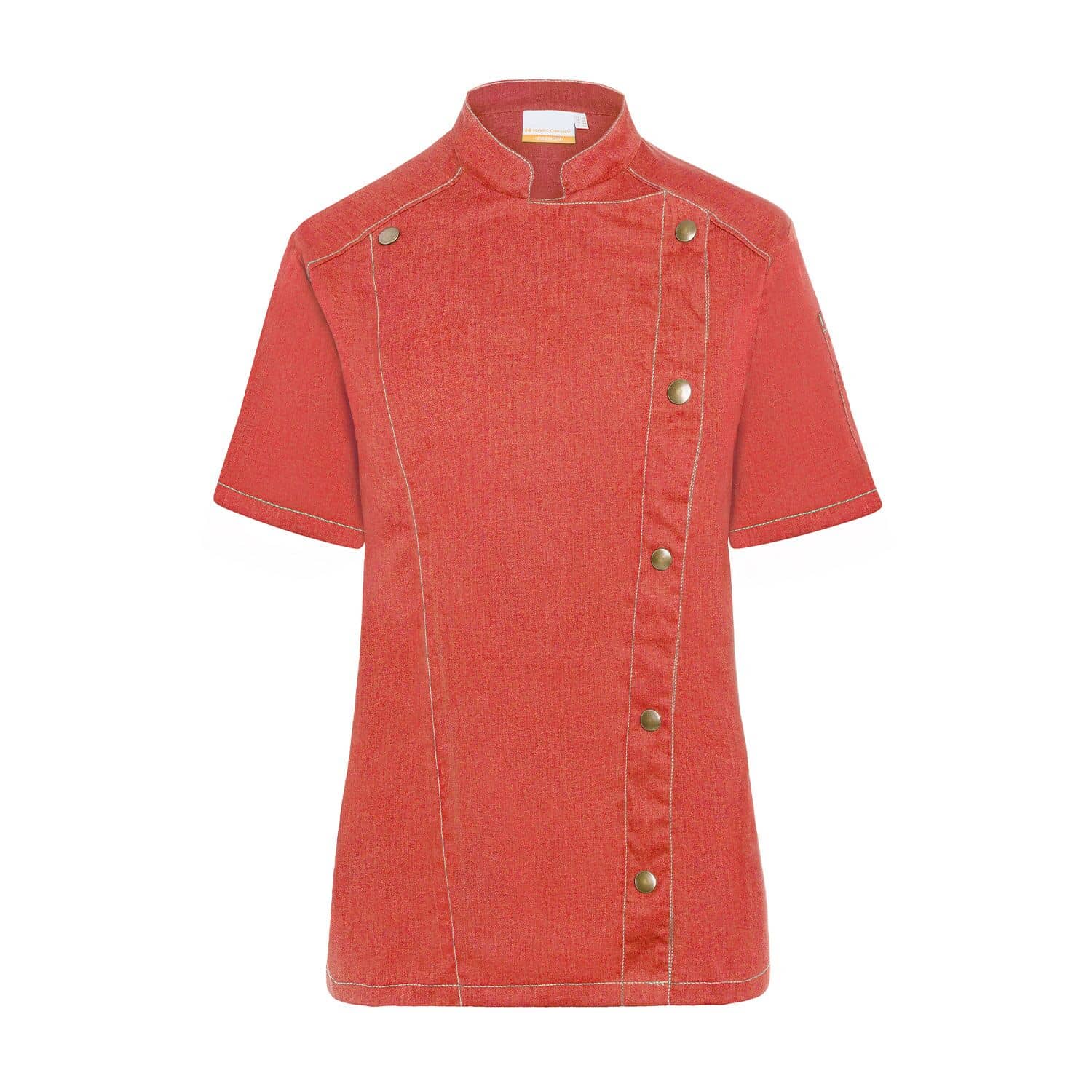 KARLOWSKY | Mânecă scurtă Doamnelor Gătit jacheta de gătit Jeans Style - Vintage Red - Mărimea: 54 — 2