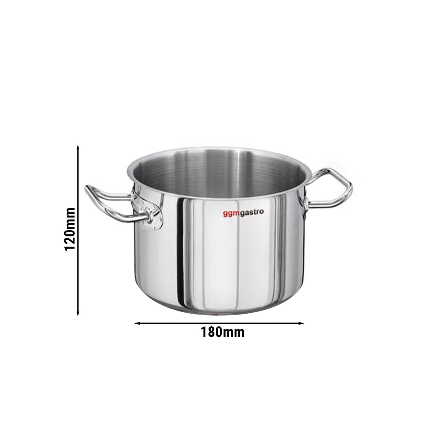Oală pentru carne - oțel inoxidabil - 3 litri - Ø 180 mm - înălțime: 120 mm — 3
