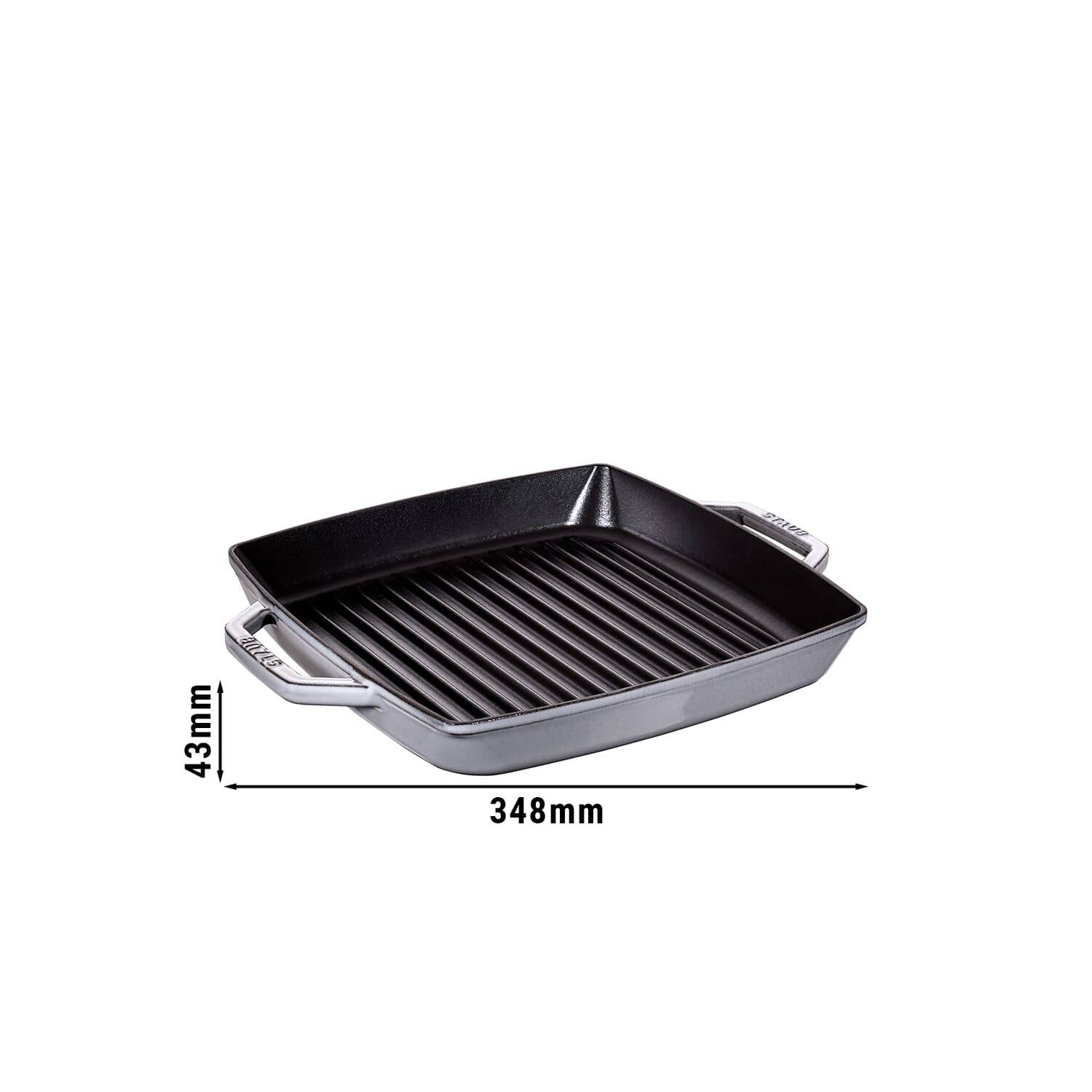 PRAF | GRIL PANS - Tigaie grill - 280x280mm - fonta - gri grafit — 3