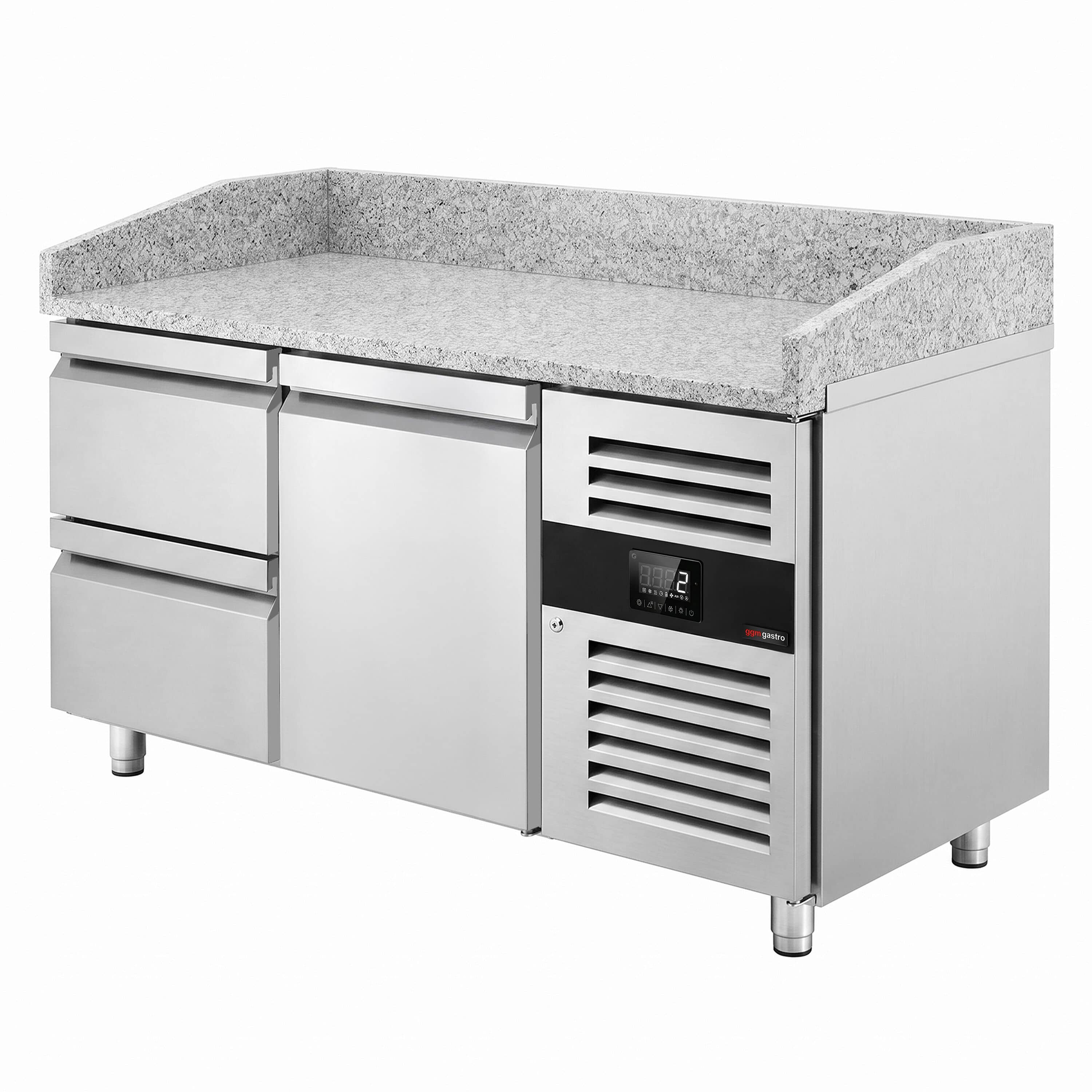 Masă frigorifică pentru pizza ECO – 1500 x 800 mm – cu 1 ușă și 2 sertare — 7