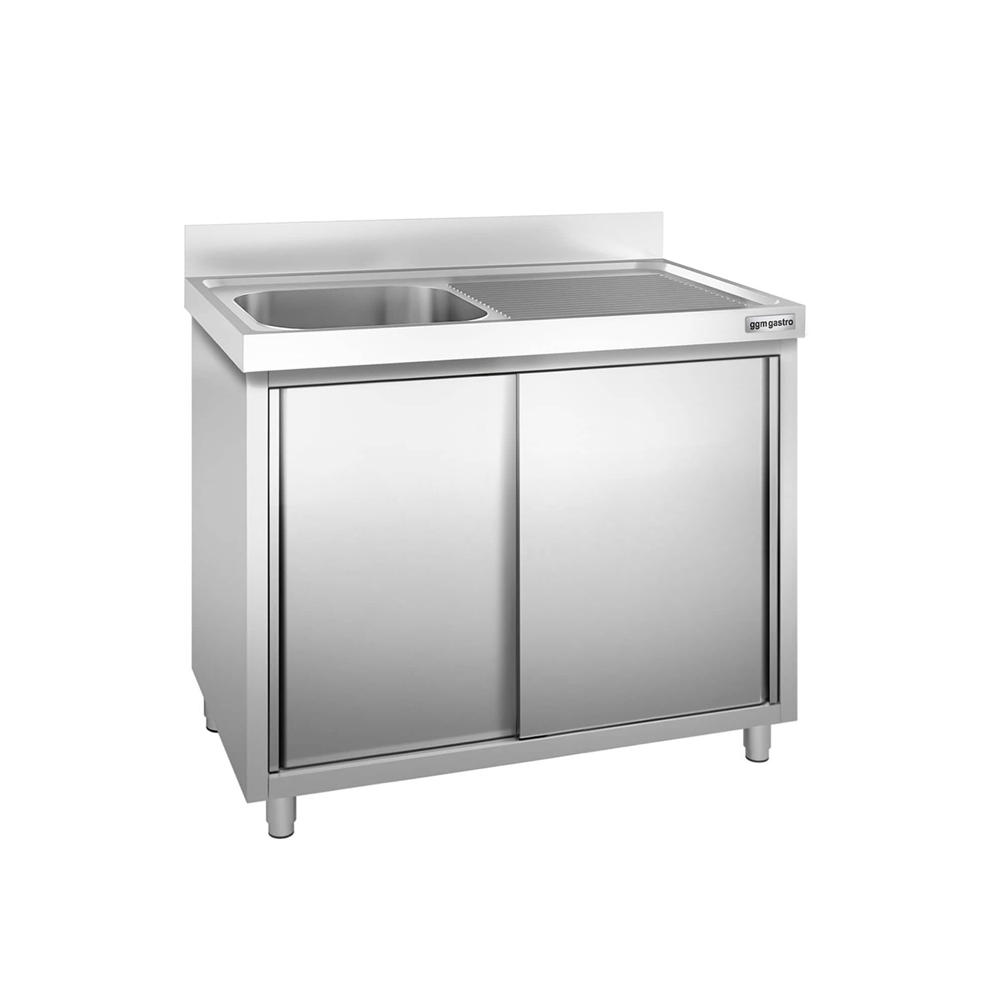 Chiuvetă tip dulap PREMIUM - din oțel inoxidabil - 1000x700 mm - cu 1 cuvă pe stânga — 2