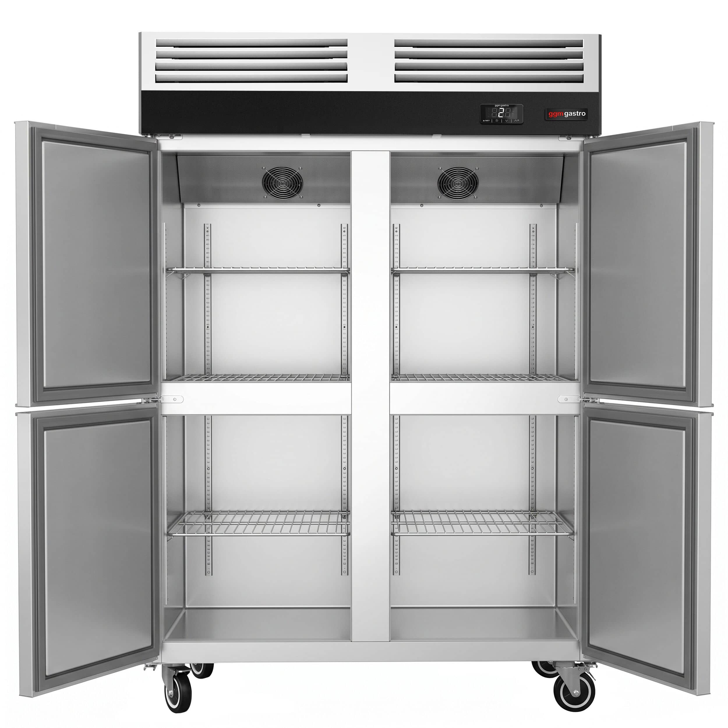 Frigider de depozitare din oțel inoxidabil ECO – GN 1/1 – 1700 litri – cu 4 uși jumătate — 7
