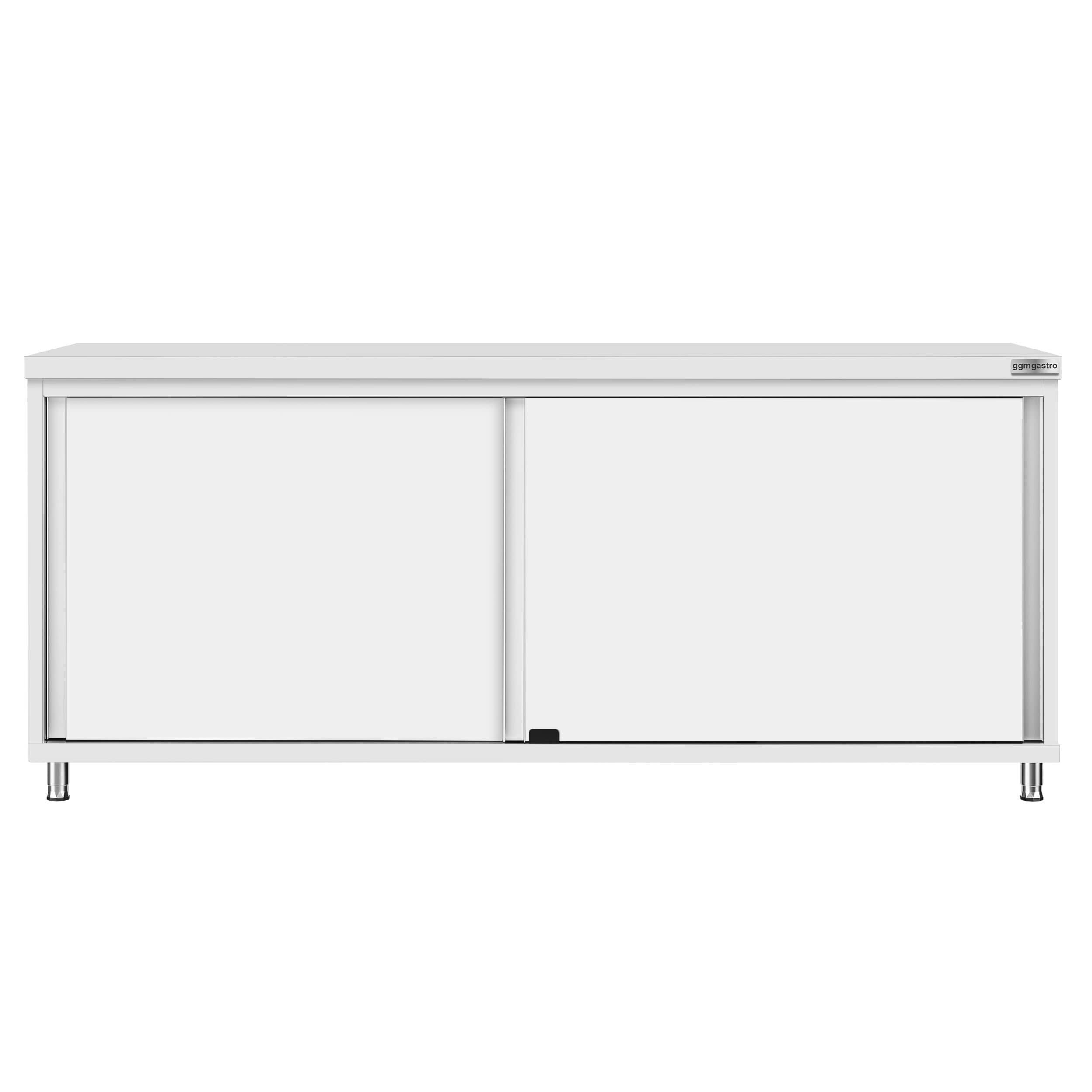 Masă de lucru tip dulap din oțel inoxidabil ECO - 2000x600 mm - uși glisante — 5