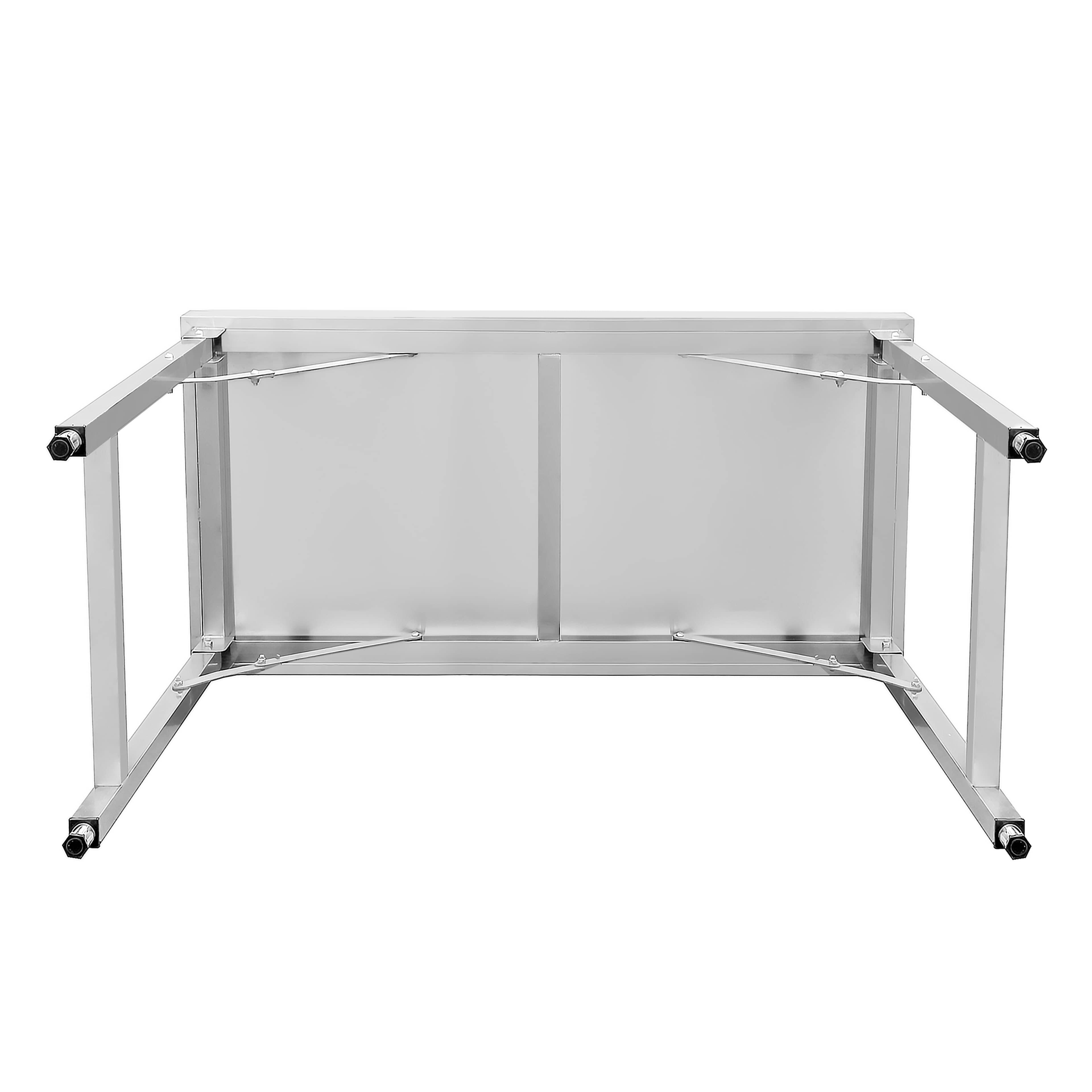 Masă de lucru din oțel inoxidabil – pliabilă – 1200 x 700 mm — 7