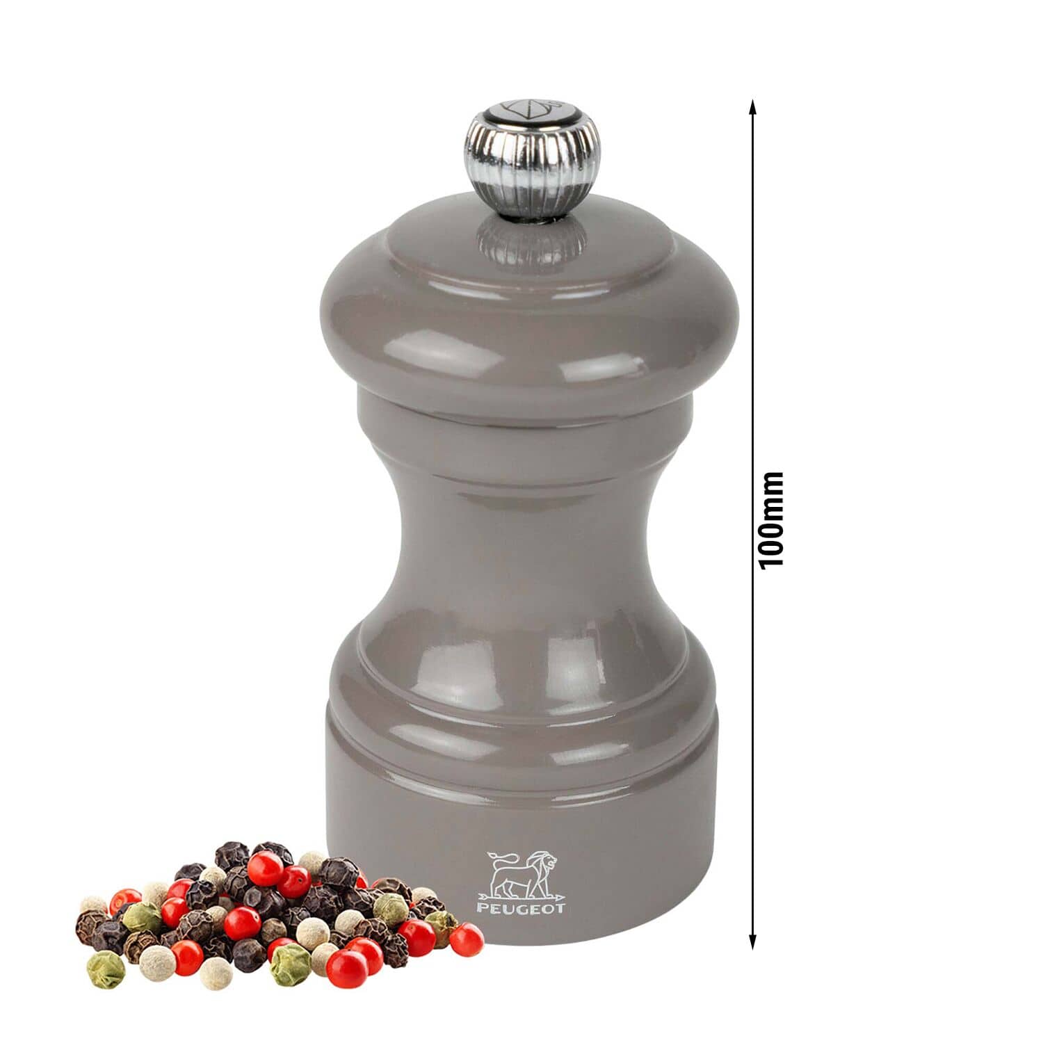 (6 bucăți) PEUGEOT | BISTRORAMA - Râșniță de piper - Lemn - Gri rouă - Înălțime: 100 mm — 3
