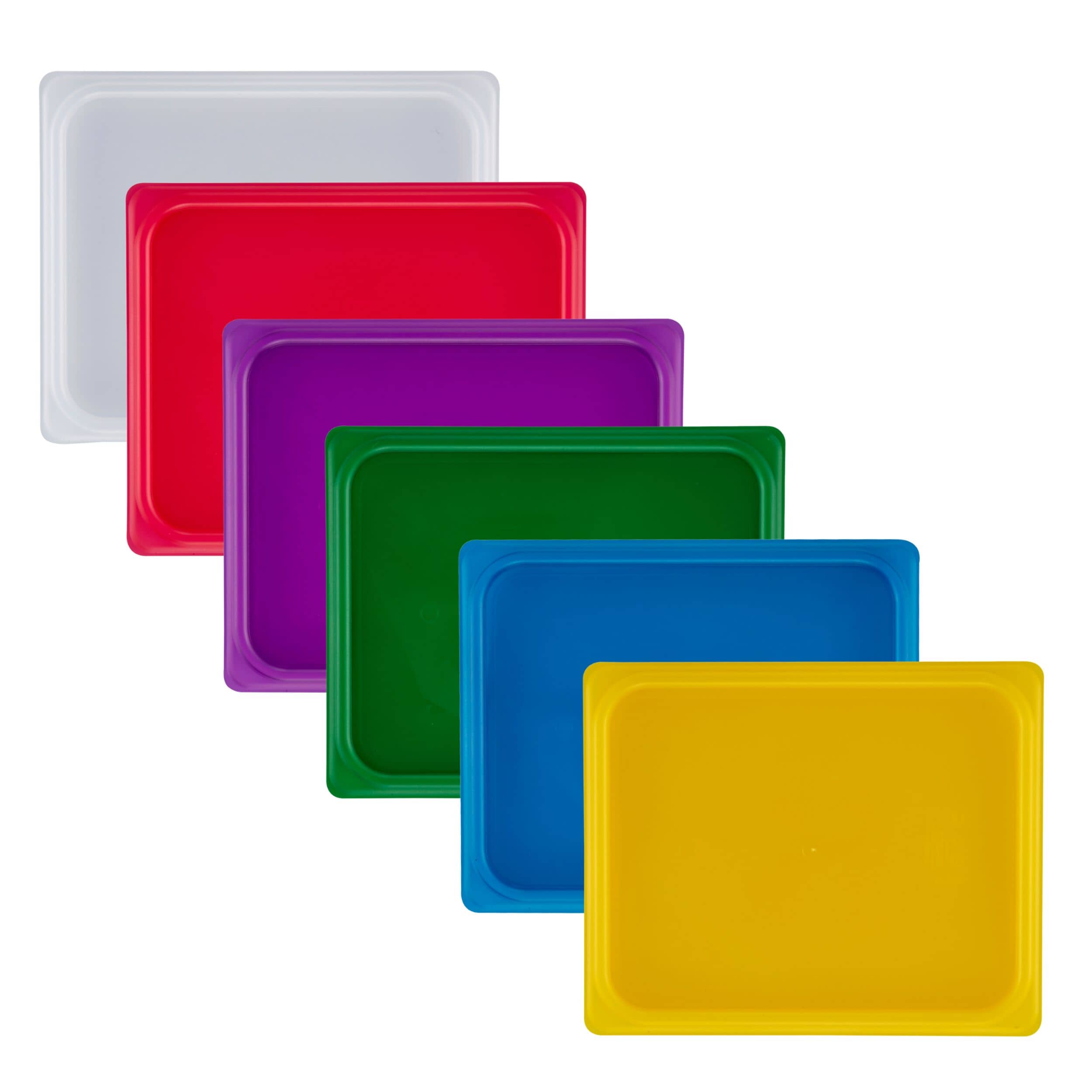 (6 bucăți) CAMBRO | SafeTrak - Capac din polipropilenă GN 1/2 - Roșu — 6