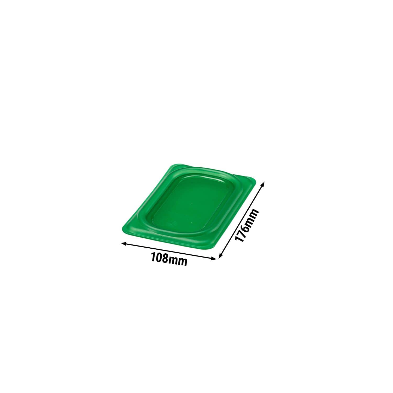 (6 bucăți) CAMBRO | SafeTrak - Capac din polipropilenă GN 1/9 - Verde — 3