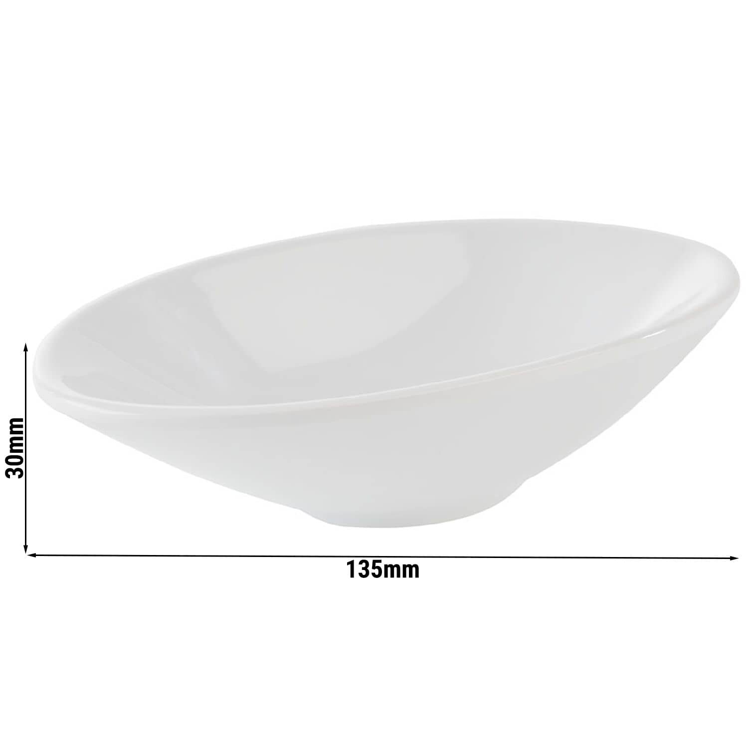 (20 buc) Bol | MINI - Melamină - 70 ml - dreptunghiular - 135x75x30 mm - Alb — 3