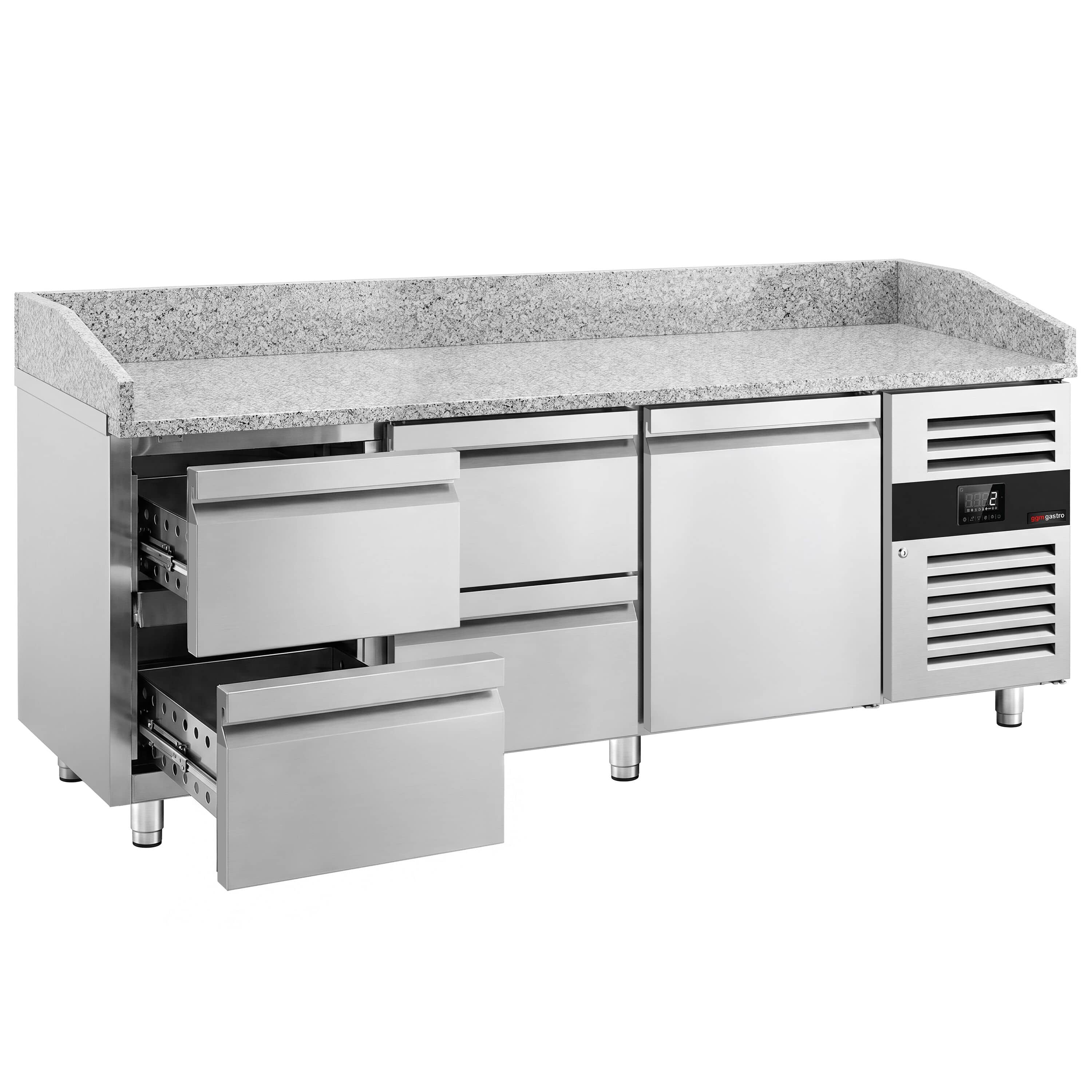 Vitrină frigorifică pentru pizza ECO – 2000 x 800 mm – cu 1 ușă și 4 sertare — 4