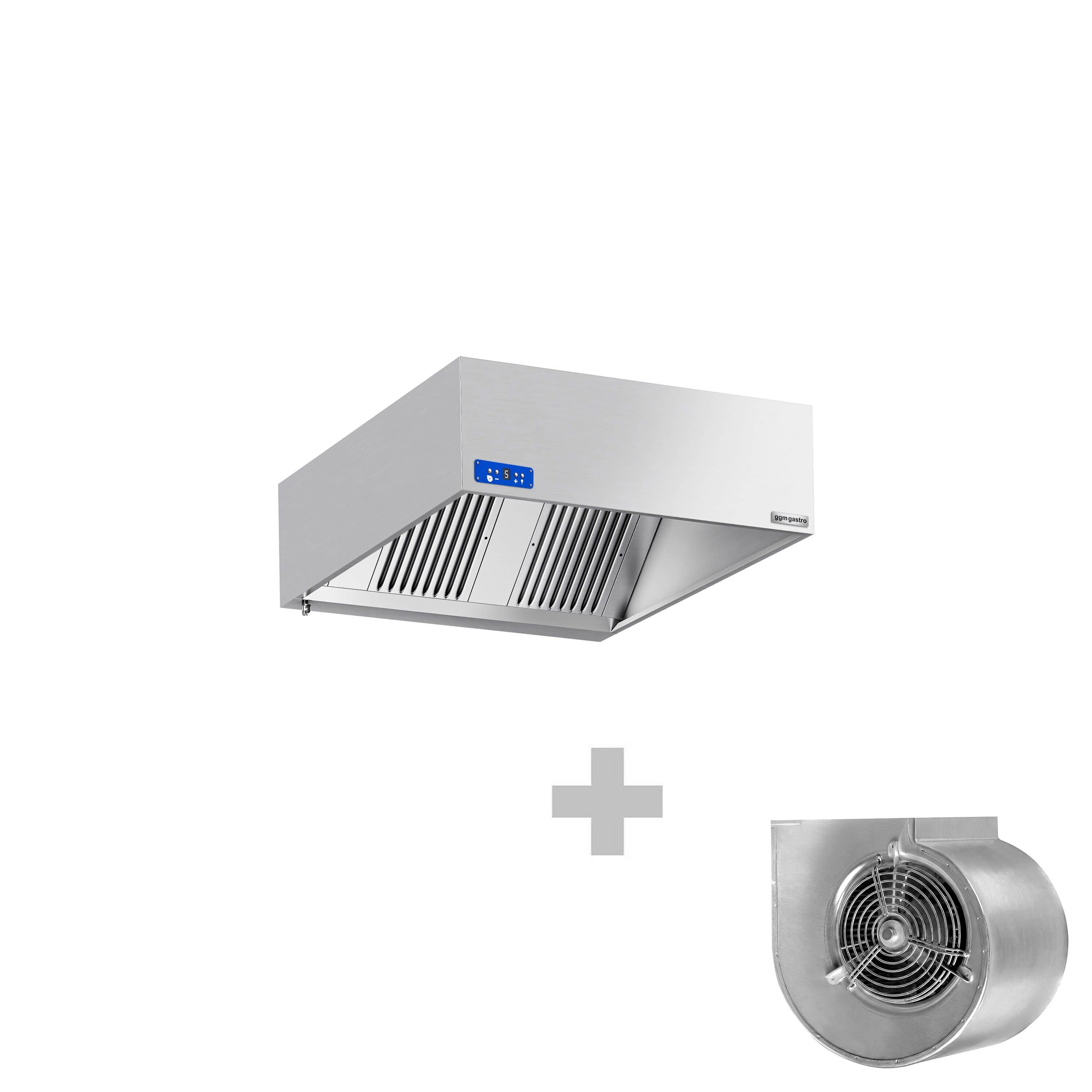 Hotă tip cutie cu motor - 1200 mm - cu regulator de turație, filtre labirint & iluminare LED — 2