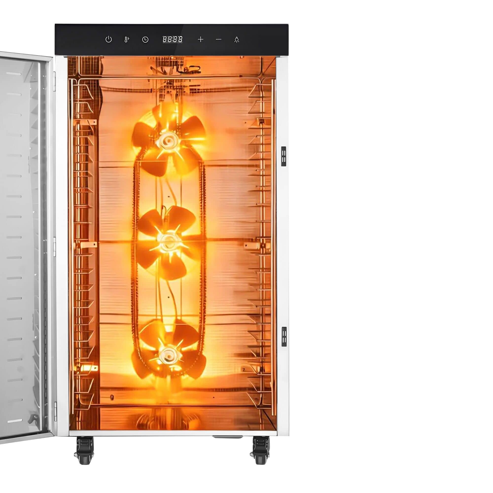 Uscător de alimente / Deshidrator automat - cu 20 de rafturi - oțel inoxidabil - 2 kW — 8