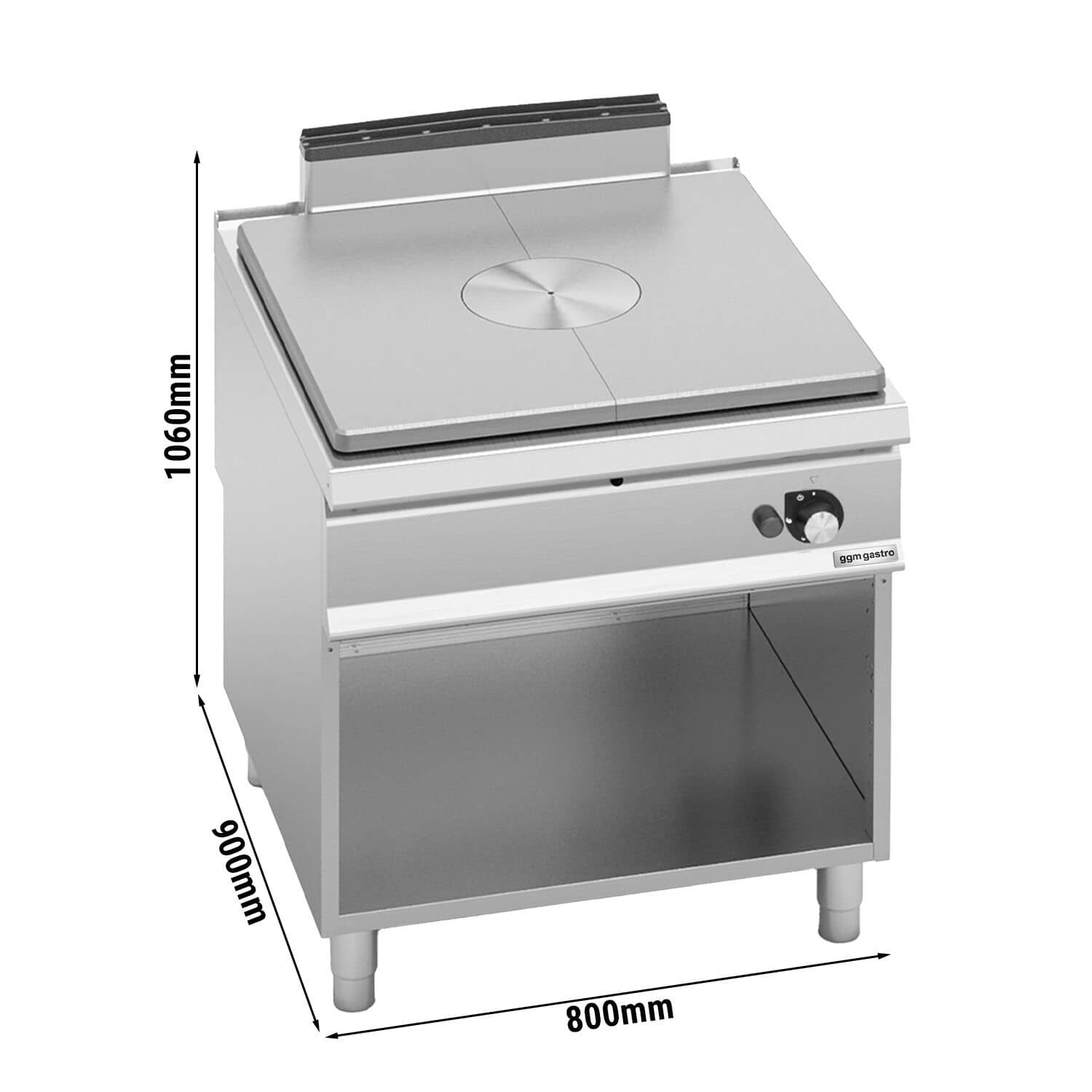 Mașină de gătit pe gaz cu plita unică radiantă din fontă - 13 kW — 3
