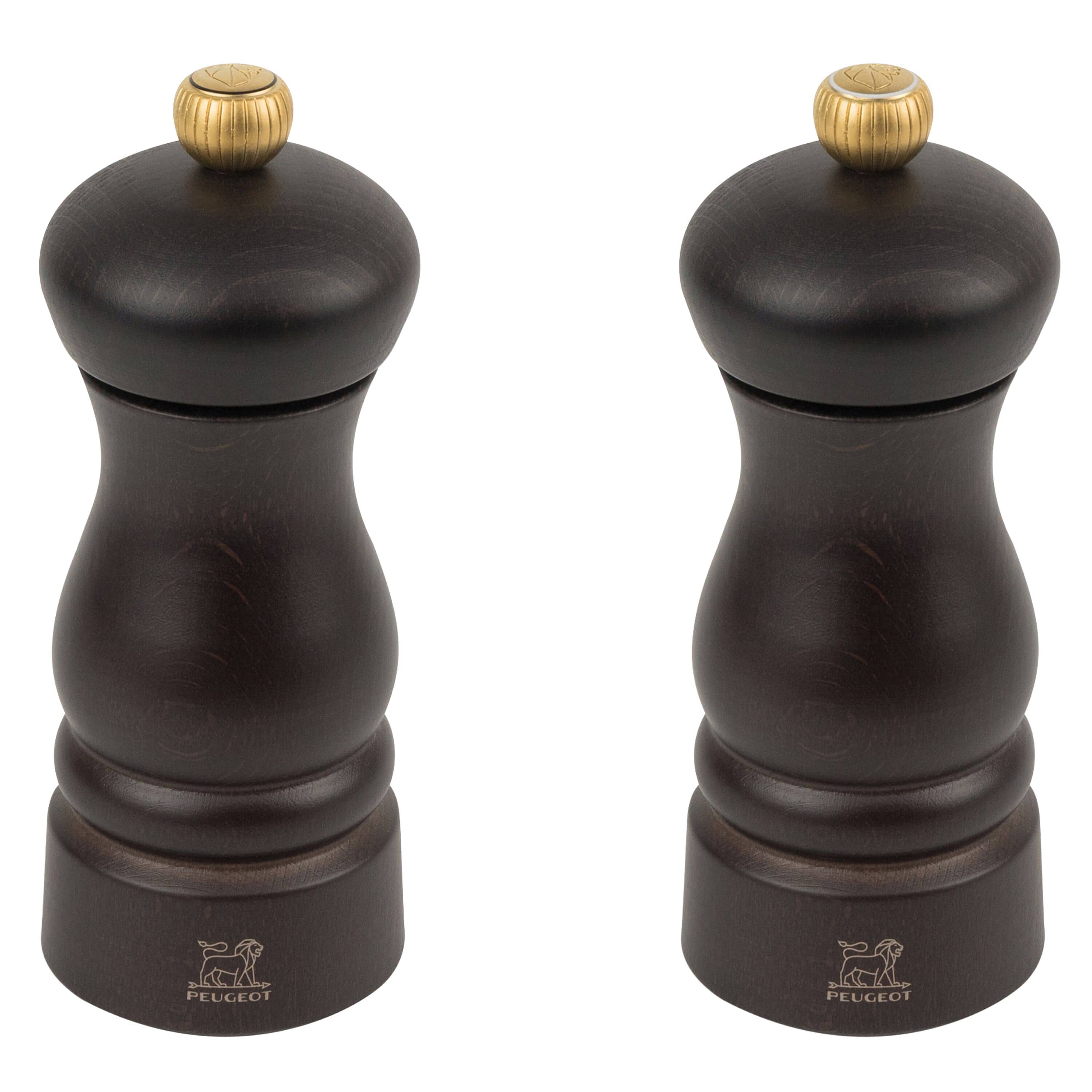 (6 bucăți) PEUGEOT | CLERMONT - Râșniță pentru sare și piper - Lemn - Ciocolată - Înălțime: 130 mm — 3