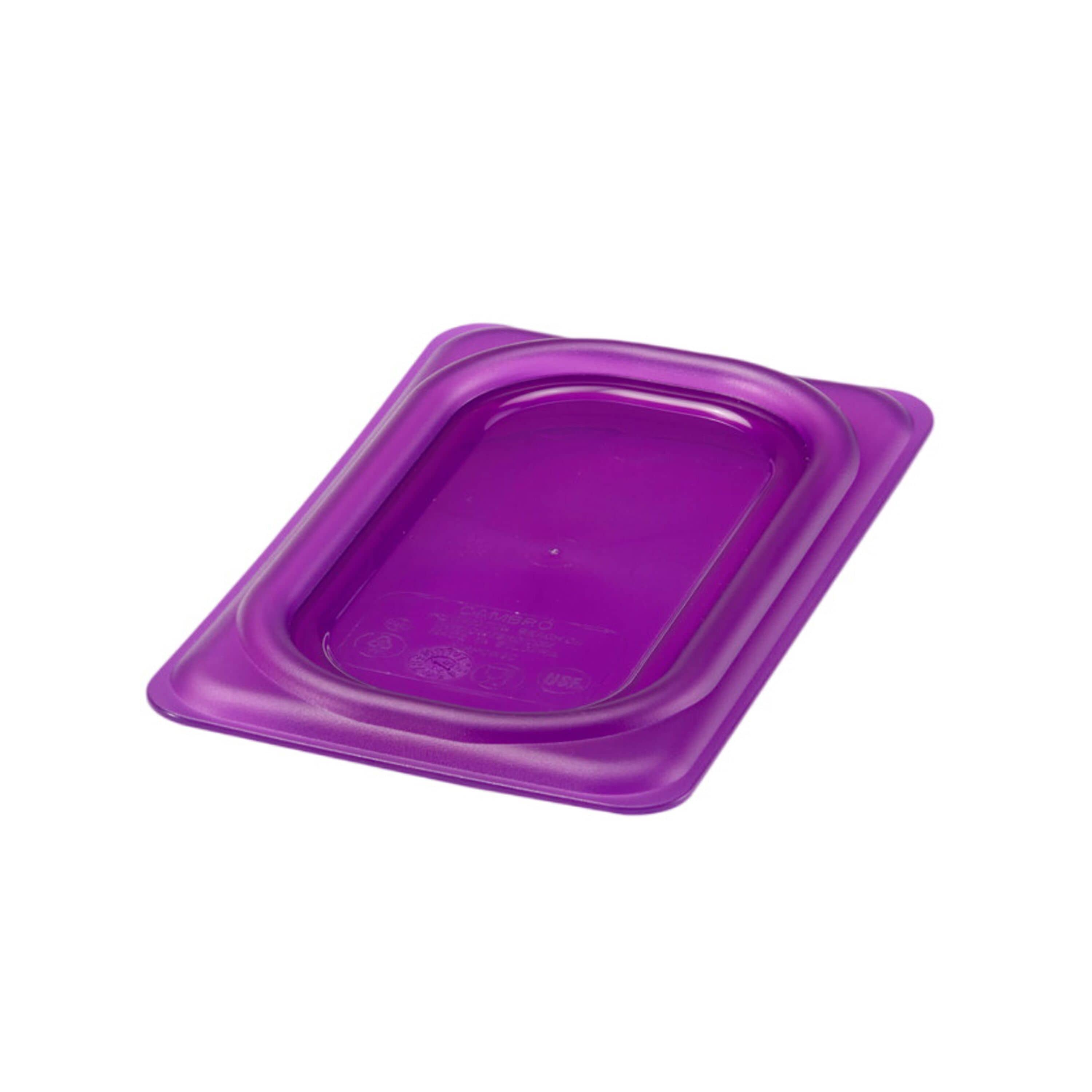 (6 bucăți) CAMBRO | SafeTrak - Capac din polipropilenă GN 1/9 - Violet — 4
