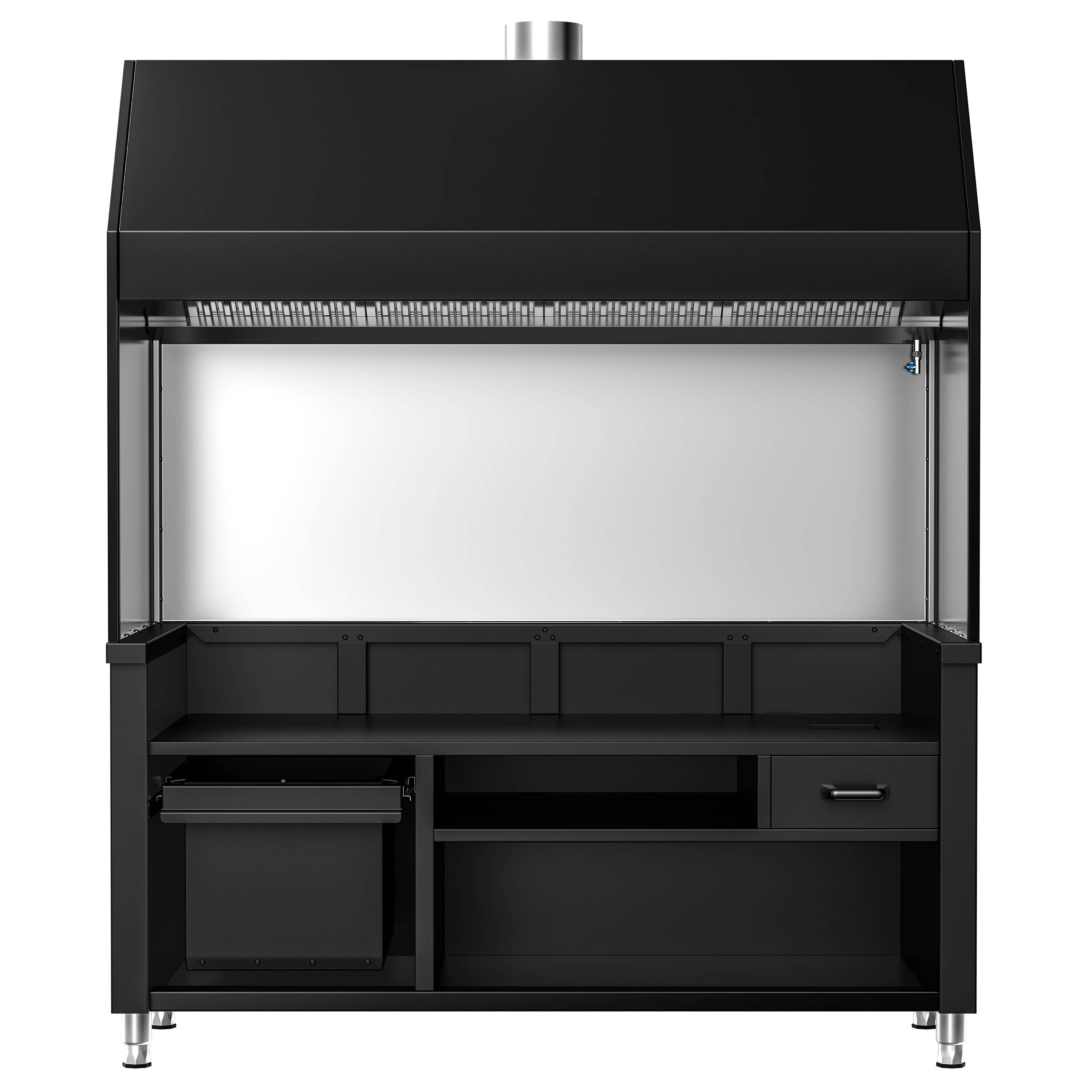 Element neutru pentru grătar cu cărbune/gaz BERLIN - 1760 mm - negru — 4
