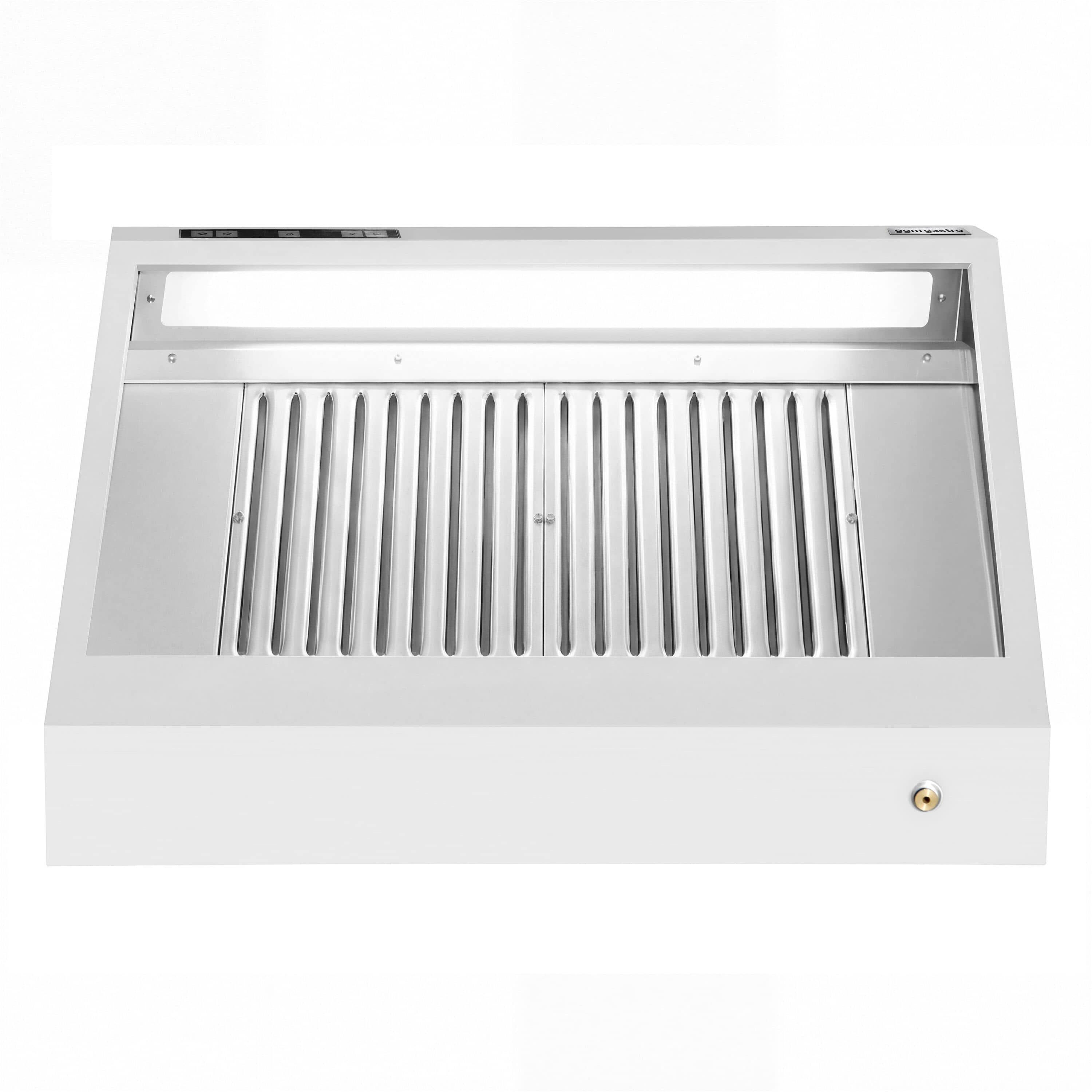 Hotă de perete cu motor - Lungime 1200 mm - adâncime 700 mm - cu regulator de turație, filtre labirint și iluminare LED — 6