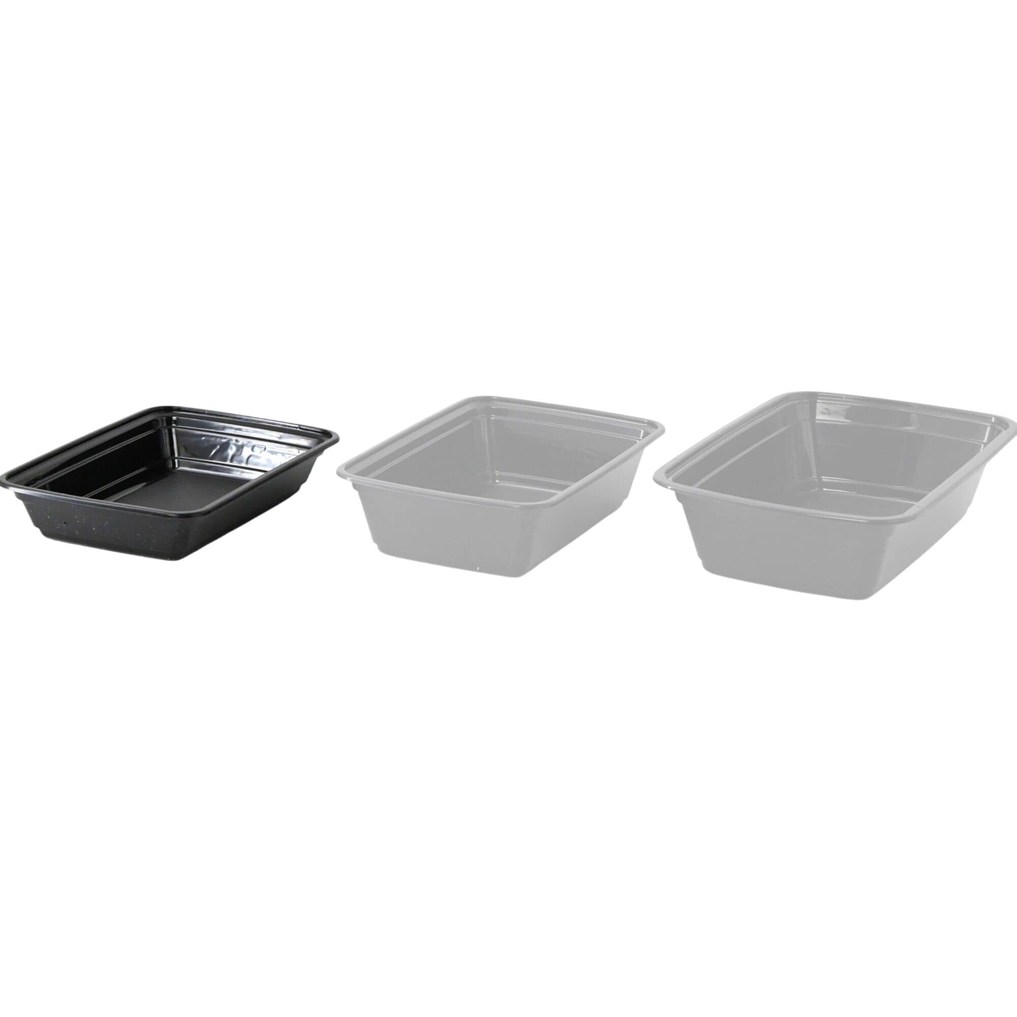 (300 buc) Caserolă meniu reutilizabilă - 450 ml - Dreptunghiulară - Negru — 8