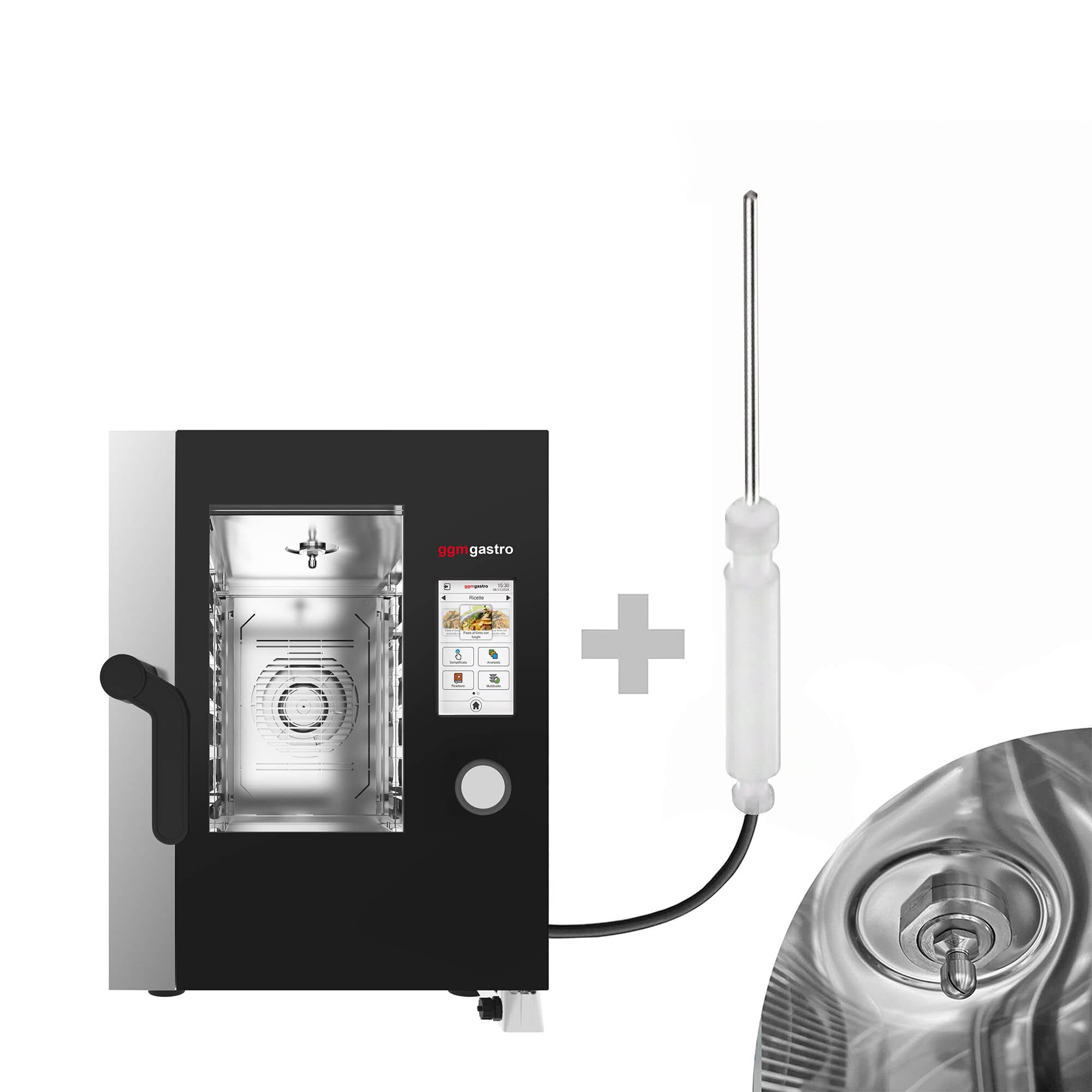 Cuptor convecție abur - Touchscreen - Ecran tactil - 6x GN 1/1 - incl. Sistem de spălare & Sondă de temperatură — 2