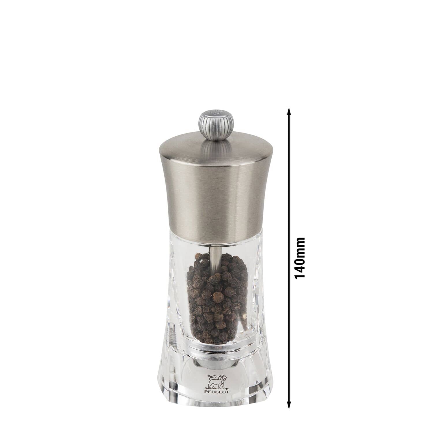 (6 bucăți) PEUGEOT | OUESSANT - Râșniță de piper - Acril/Oțel inoxidabil - Înălțime: 140 mm — 3