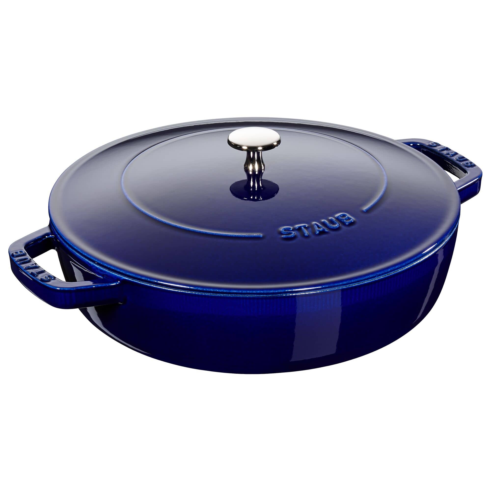 PRAF | BRAISERS - Prăjitor cu structură Chistera Drop - 280 mm - Fontă - Albastru închis — 2