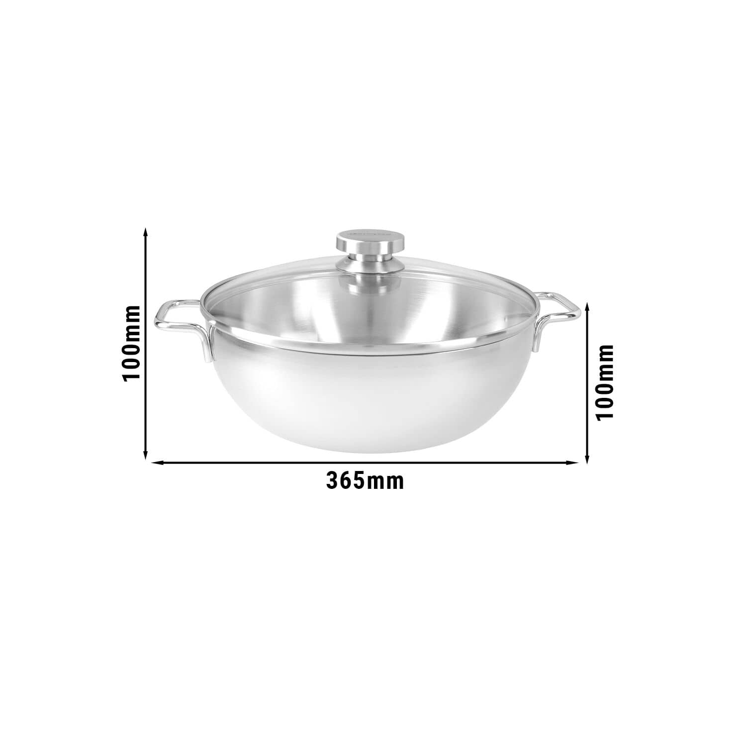 DEMEYERE | APOLLO 7 - tigaie conica cu capac din sticla - Ø 280mm - otel inoxidabil — 3