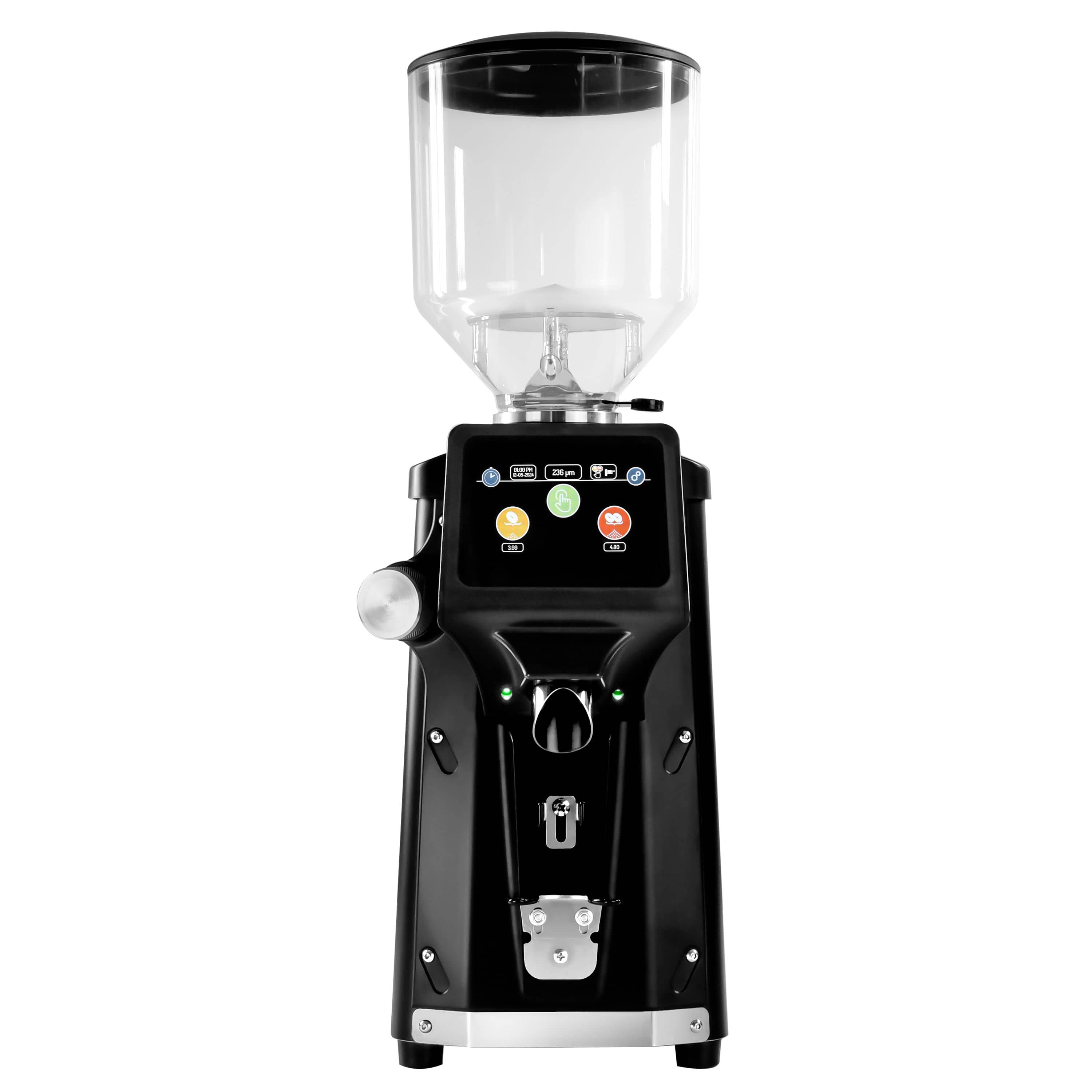 Râșniță de cafea profesională - recipient 1,2 kg - cu sistem de răcire - Ø 83 mm cuțite plate - detectare automată a suportului cu sită - carcasă din aluminiu - negru — 4
