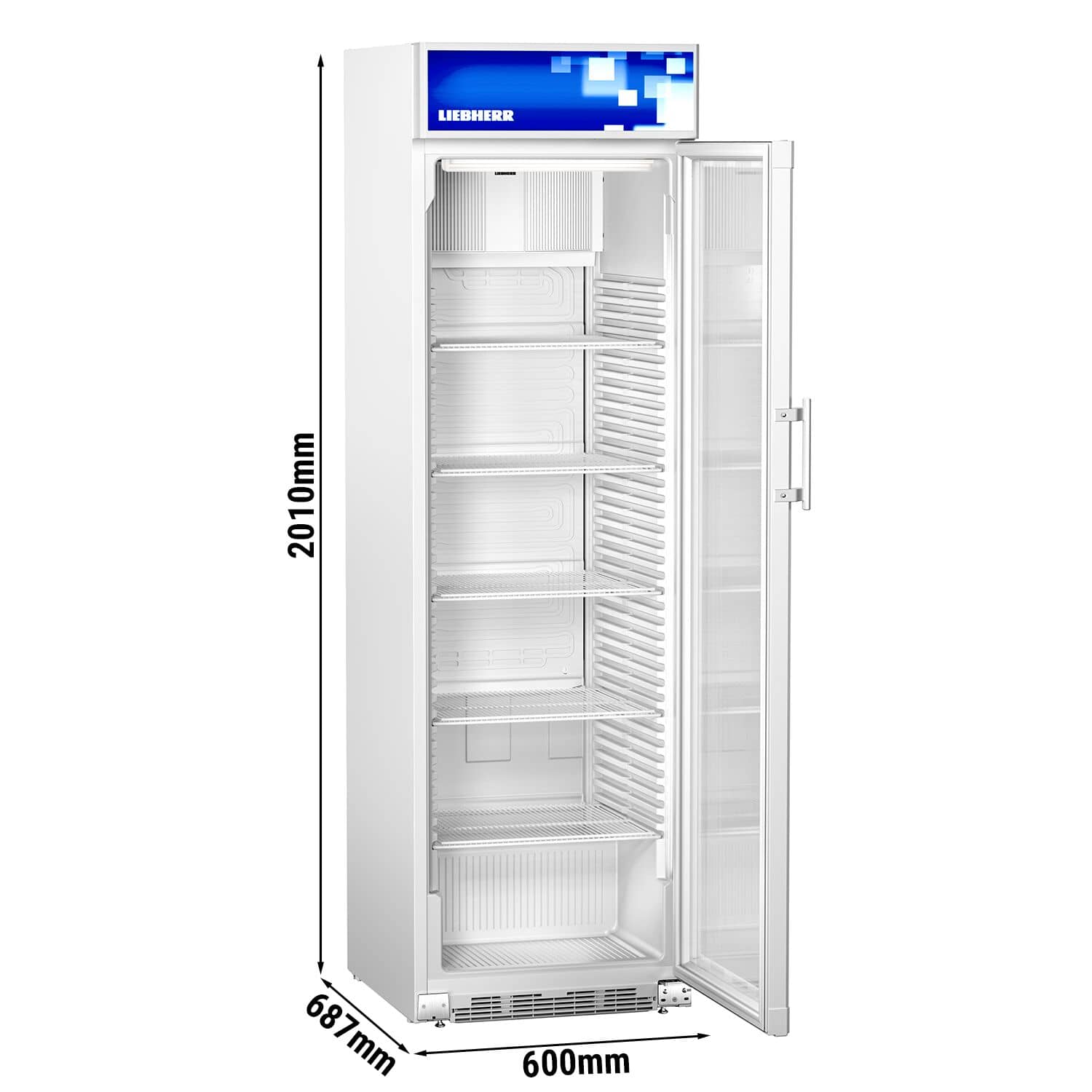 LIEBHERR | Frigider pentru băuturi COMFORT - 403 litri - cu 1 ușă din sticlă și afișaj publicitar - Alb — 3