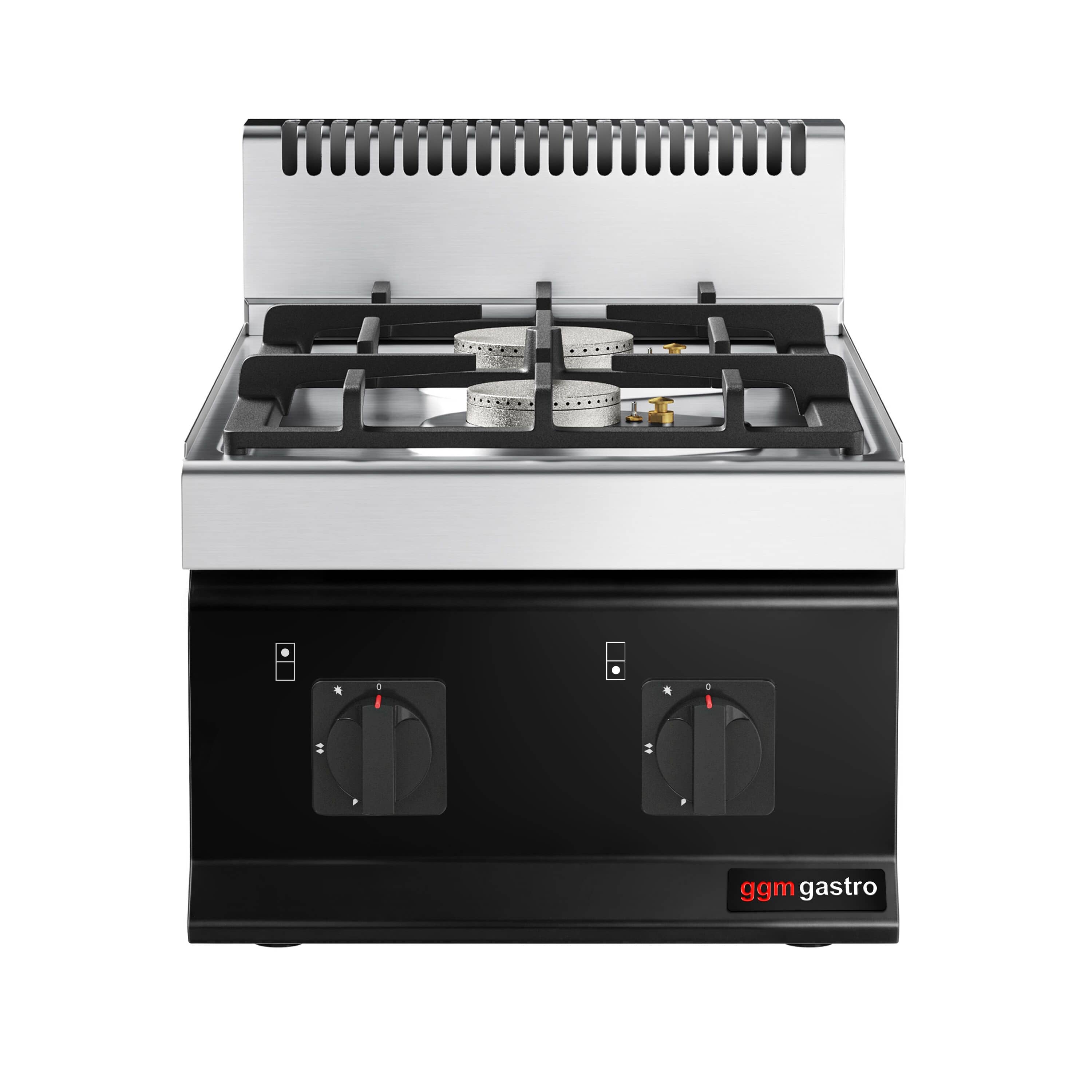 Mașină de gătit / Aragaz profesional pe gaz - seria 700 - 400x700x(H)430 mm - 10 kW - 2 arzătoare — 4