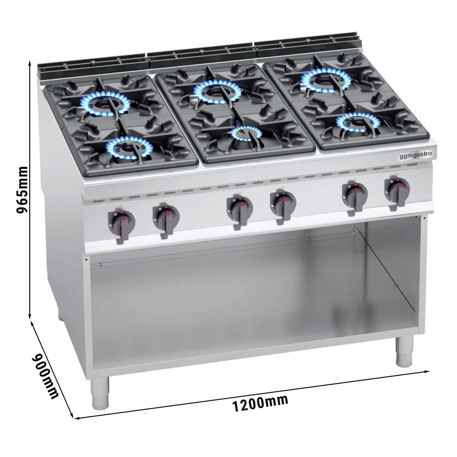 Mașină de gătit / Aragaz cu gaz – 53,5 kW – 6 arzătoare — 3