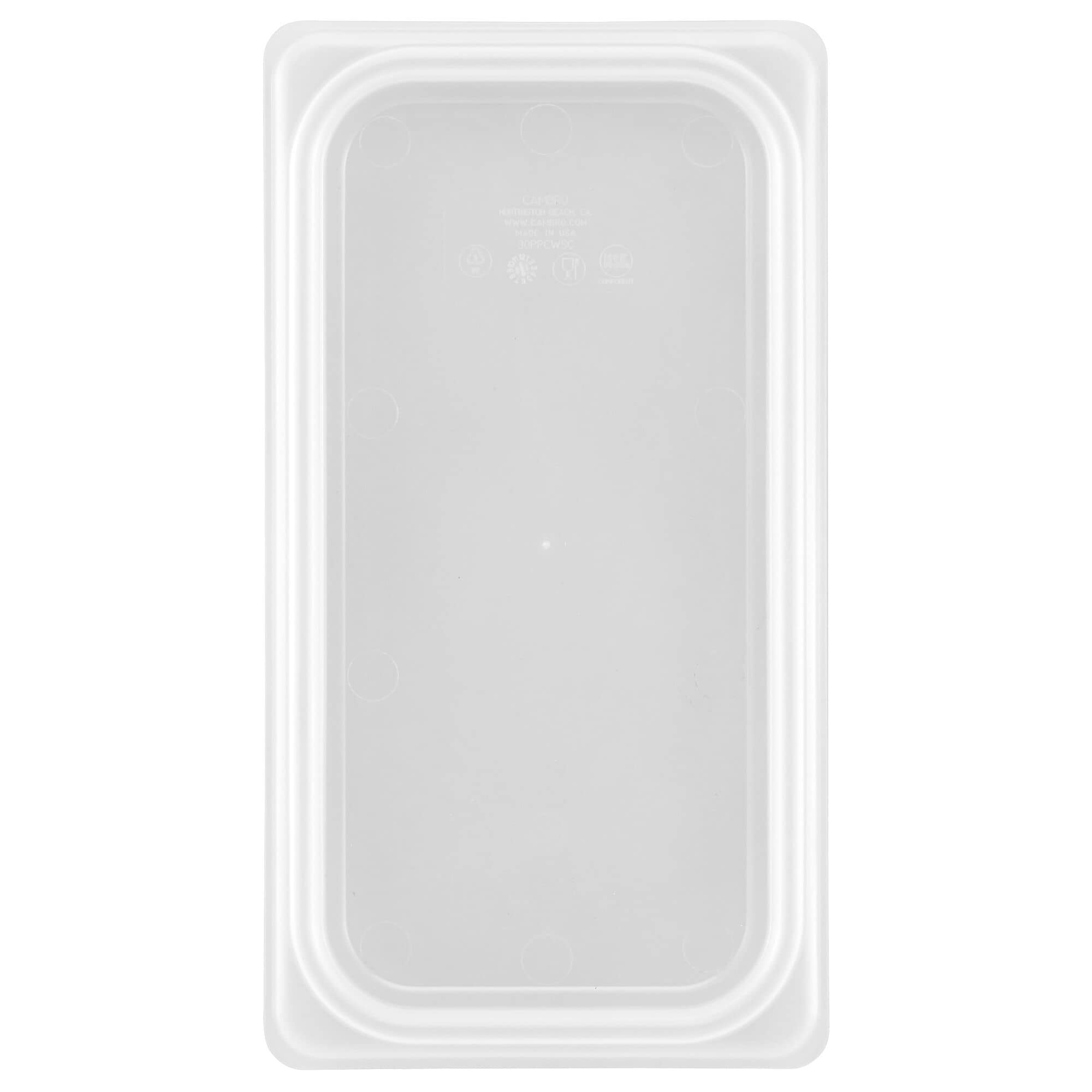 (6 bucăți) CAMBRO | Camwear® capac GN din polipropilenă 1/3 - etanș - lăptos — 8