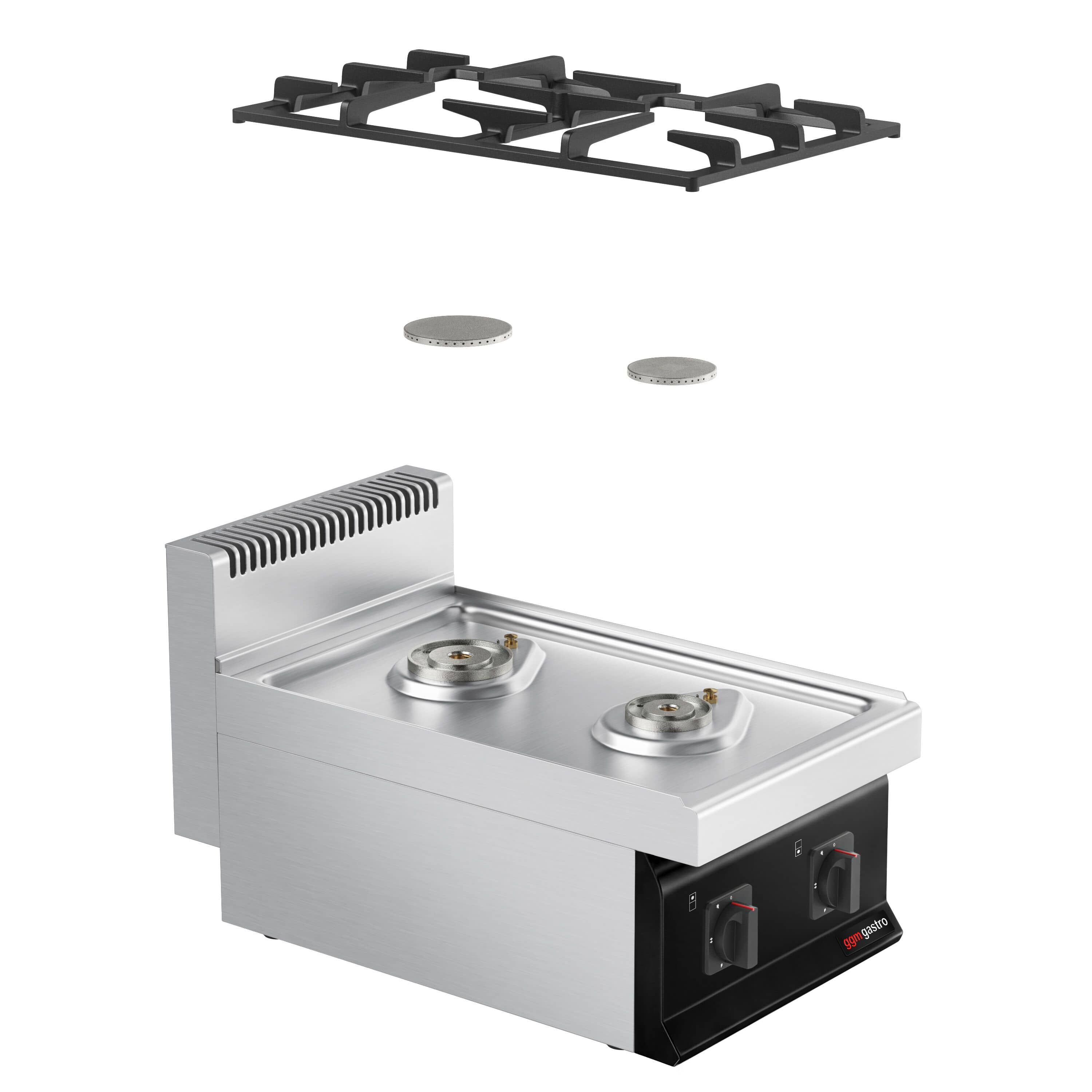 Mașină de gătit / Aragaz profesional pe gaz - seria 700 - 400x700x(H)430 mm - 10 kW - 2 arzătoare — 9