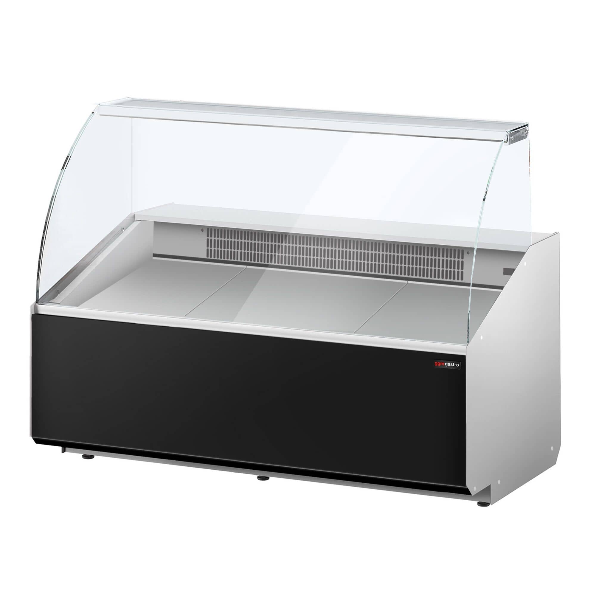 Vitrină frigorifică orizontală - 1568x979 mm - 324 L - panou frontal negru - geam frontal drept - spate cu 2 uși — 6