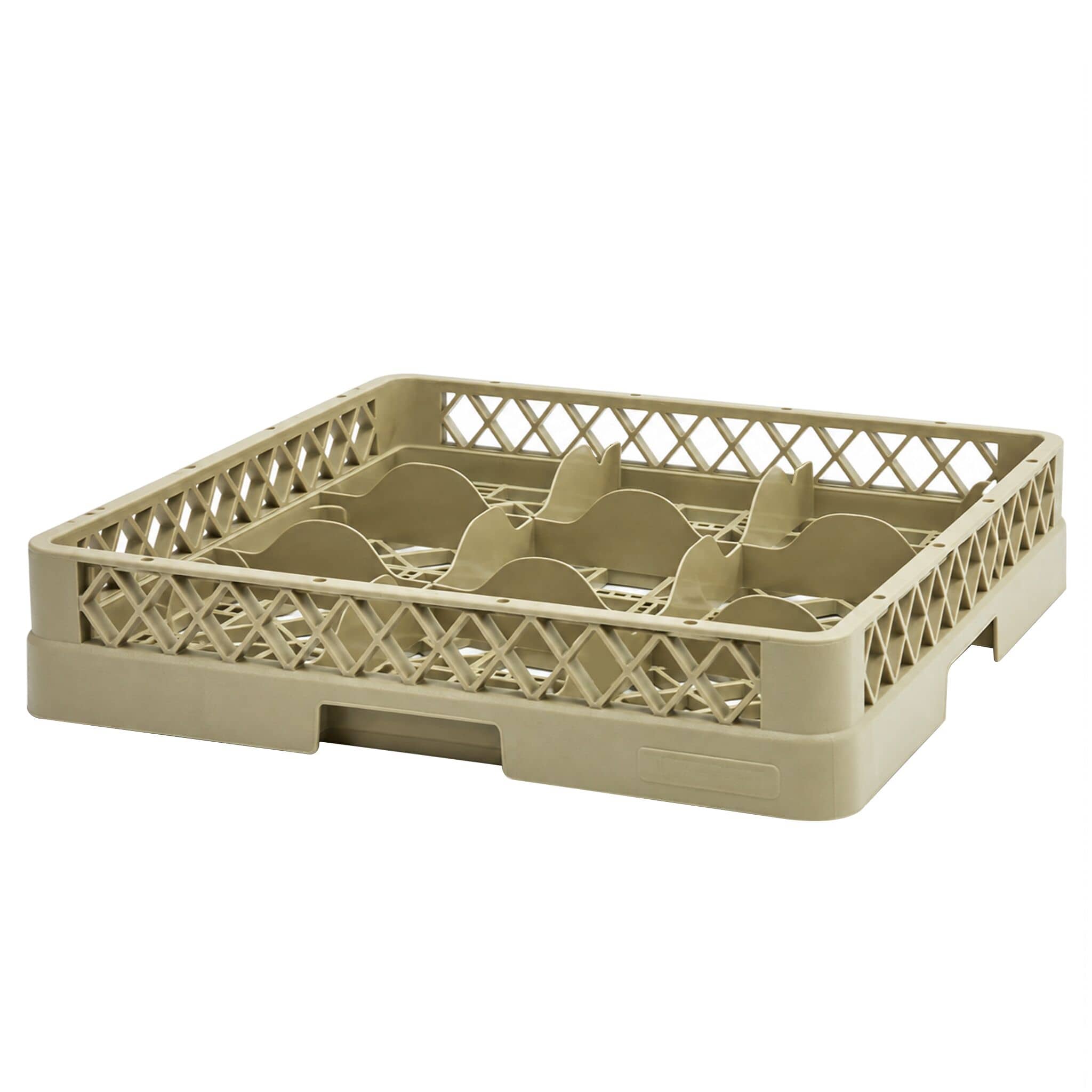 Coș pentru spălarea paharelor 1/1 – 500 x 500 mm – 9 compartimente – bej – compatibil cu ARU9N — 5