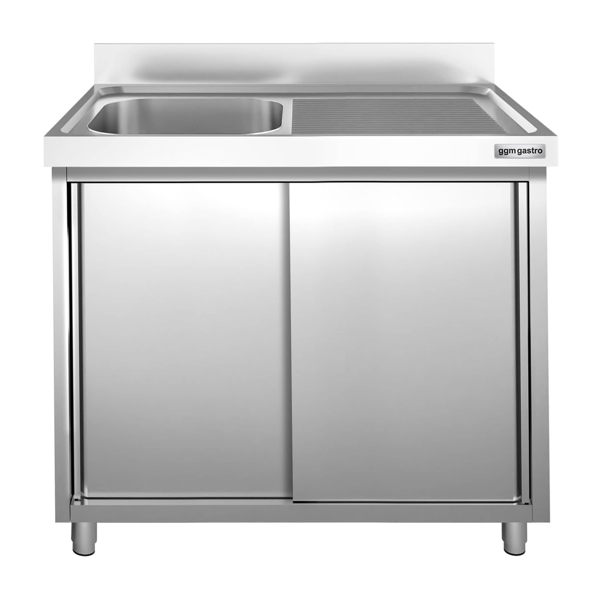 Chiuvetă tip dulap PREMIUM - din oțel inoxidabil - 1200x700 mm - cu 1 cuvă pe stânga — 5
