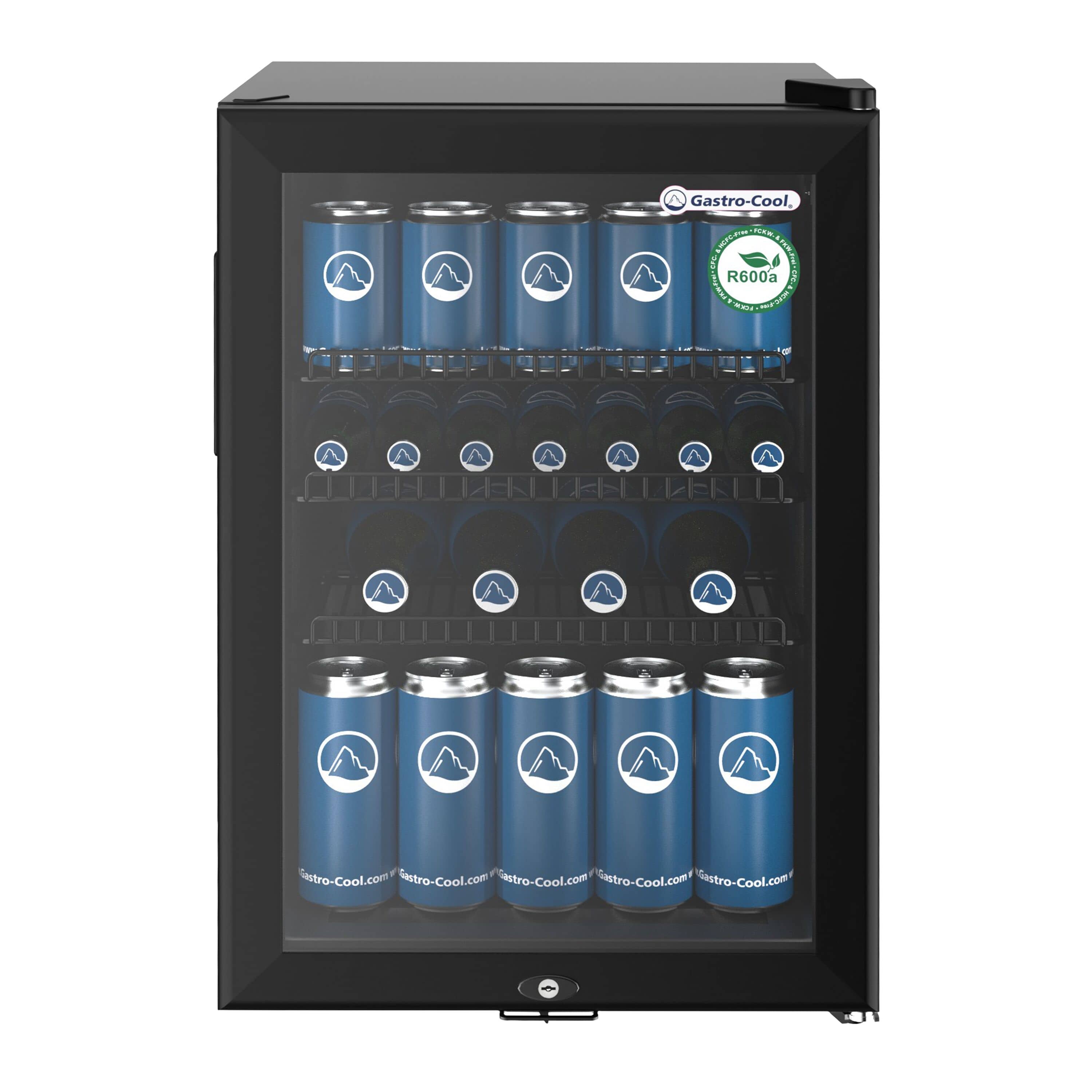 GASTRO-COOL | Frigider mini bar - 430mm - 62 litri - cu 1 ușă din sticlă și iluminare LED - Negru — 6