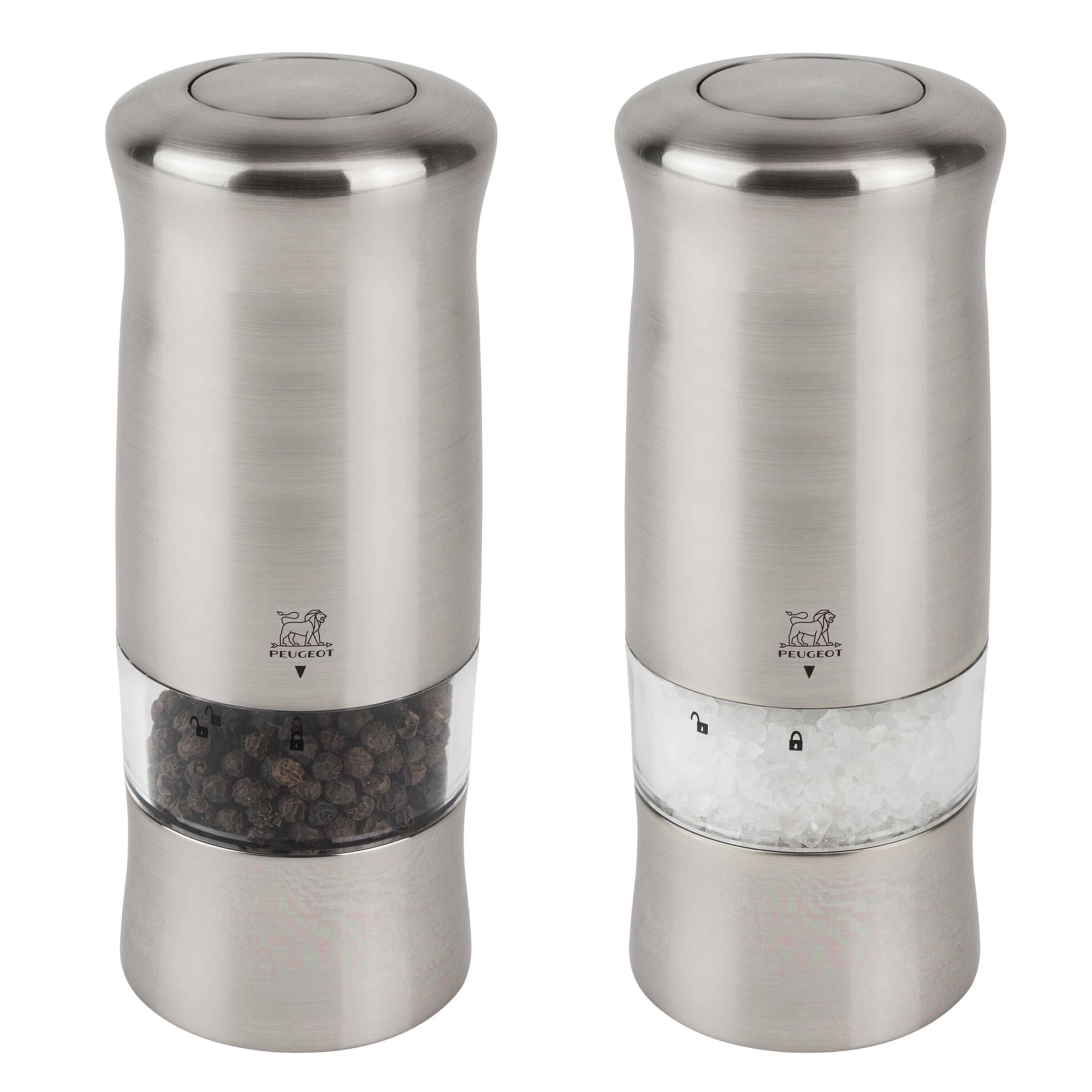 (6 bucăți) PEUGEOT | ZELI - Râșniță pentru sare și piper - electrică - plastic - înălțime: 140 mm - cu iluminare — 4