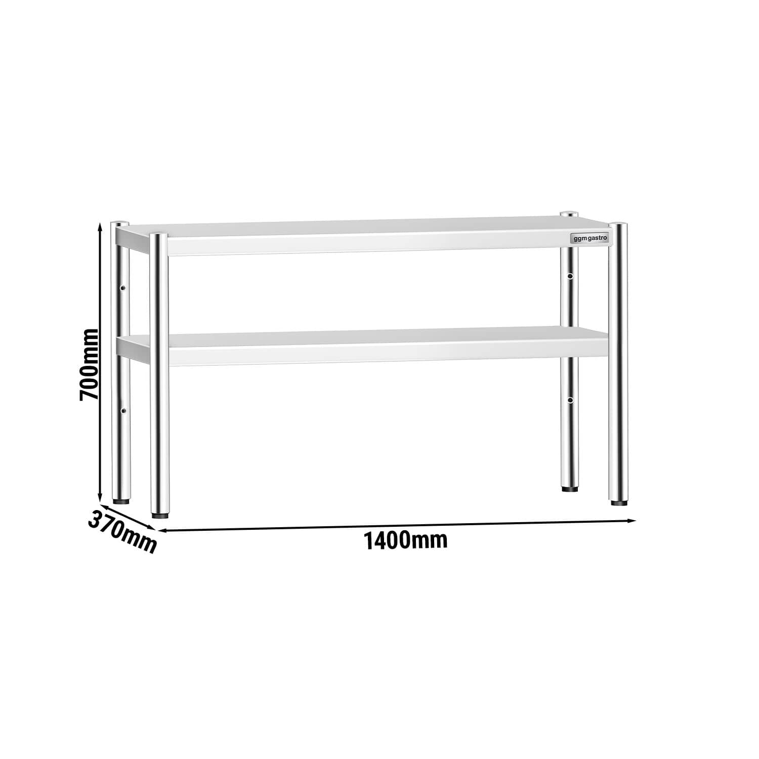 Raft superior pentru masă de lucru – 2 niveluri – 1400 x 370 mm – reglabil pe înălțime — 3