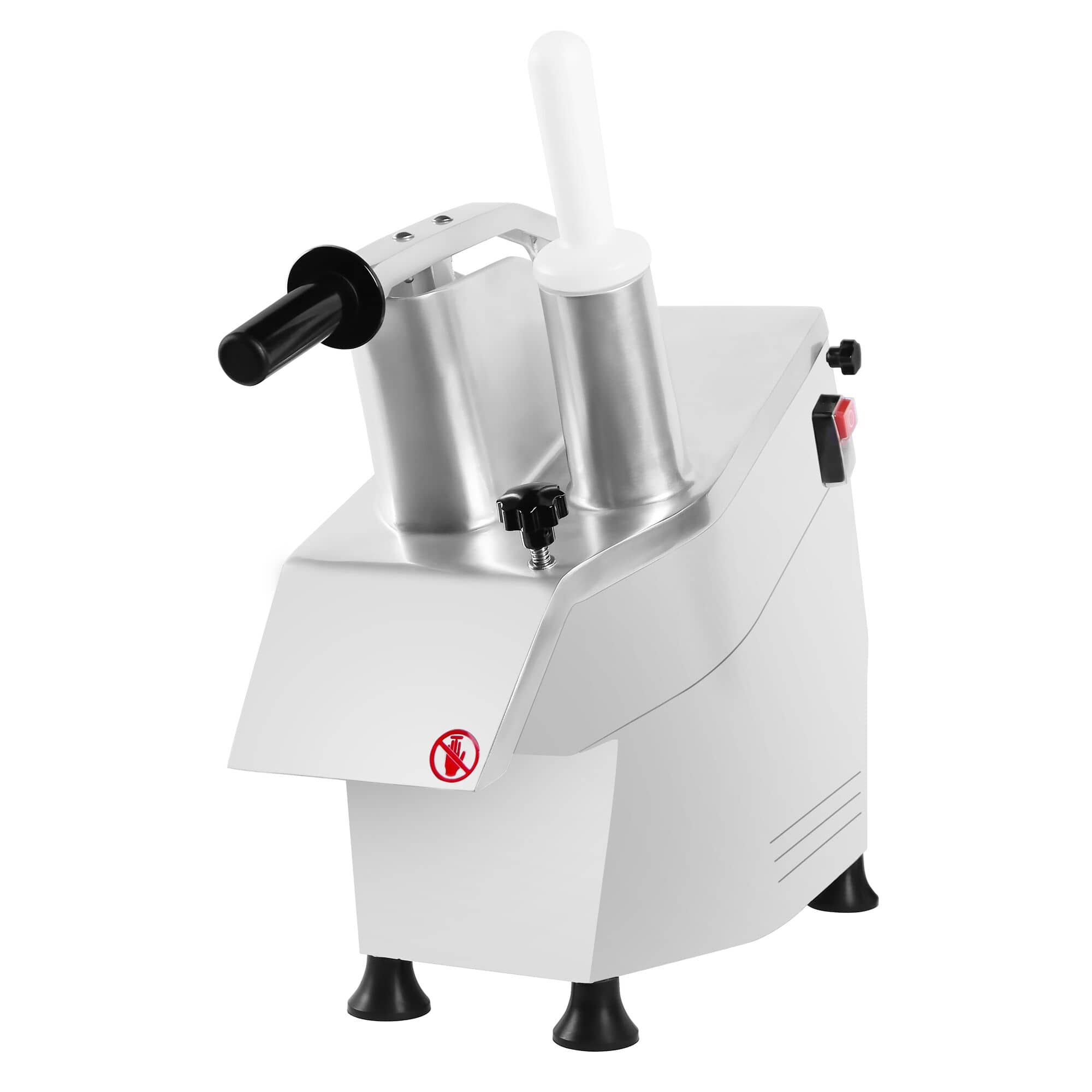 Mașină de tăiat legume electrică / feliator legume profesional - 550 W - incl. 5 discuri de tăiere / răzuire - oțel inoxidabil — 4
