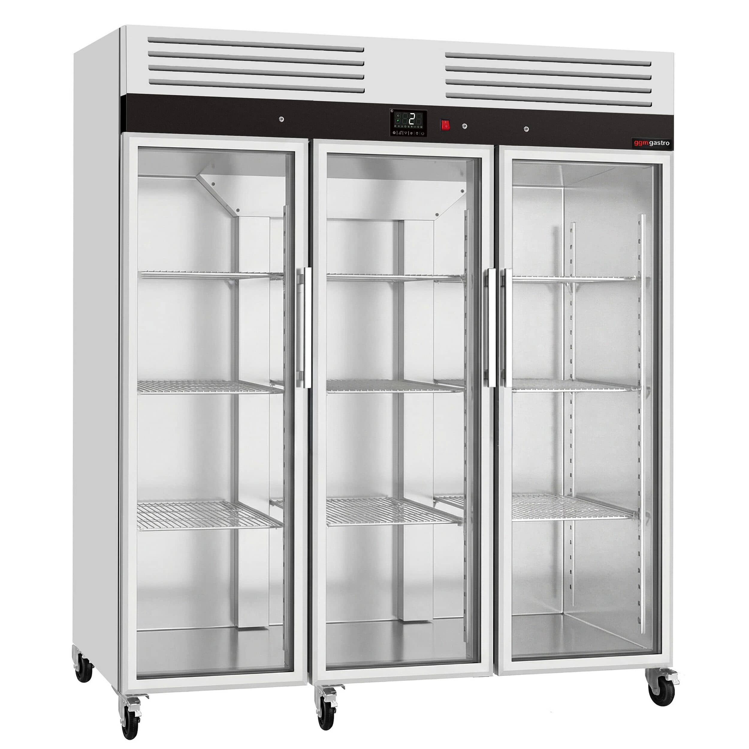 Frigider din oțel inoxidabil ECO – 1350 litri – cu 3 uși din sticlă — 2
