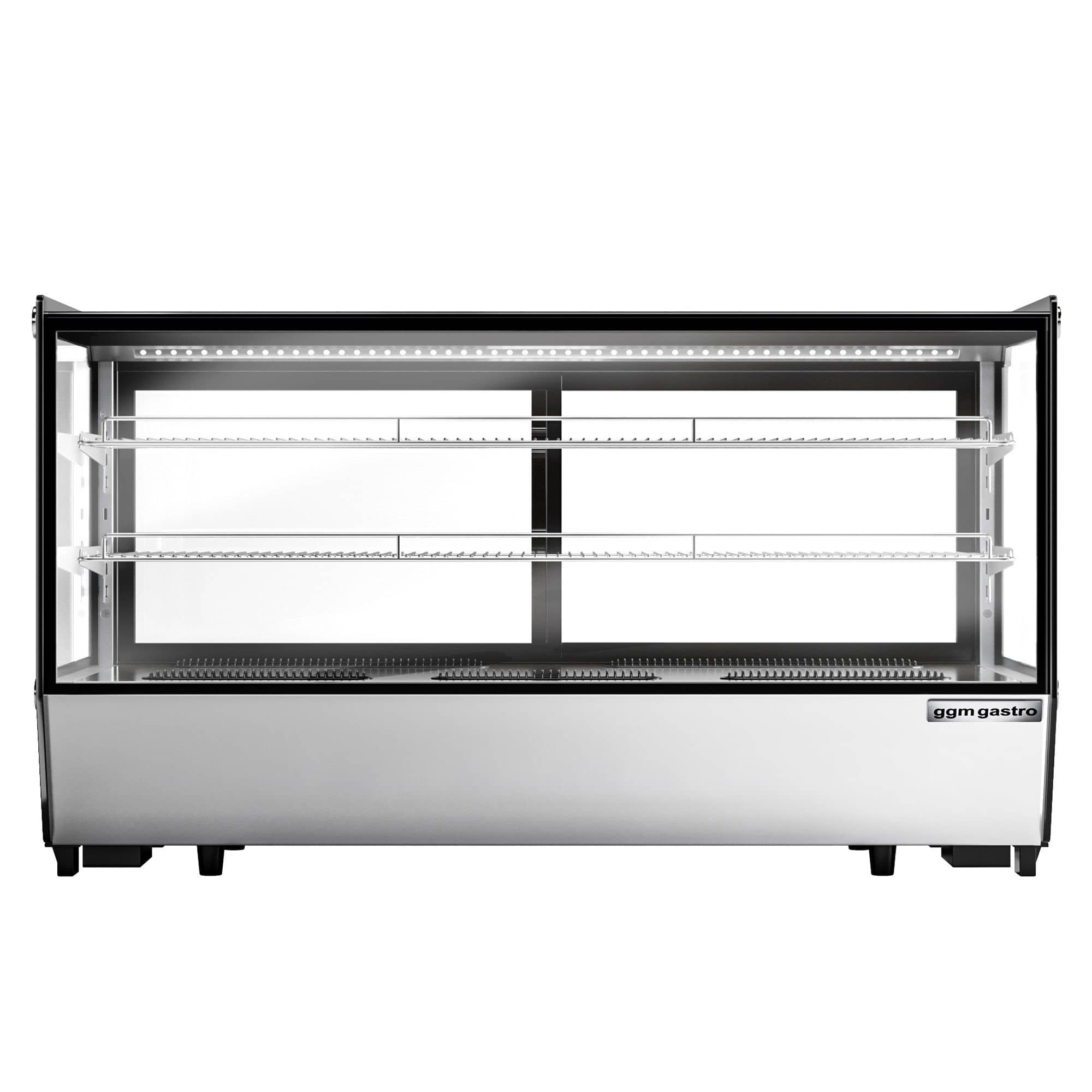 Vitrină frigorifică de masă - 200 litri - 1219 mm - geam dublu - geam drept - cu 2 rafturi - iluminare LED — 6