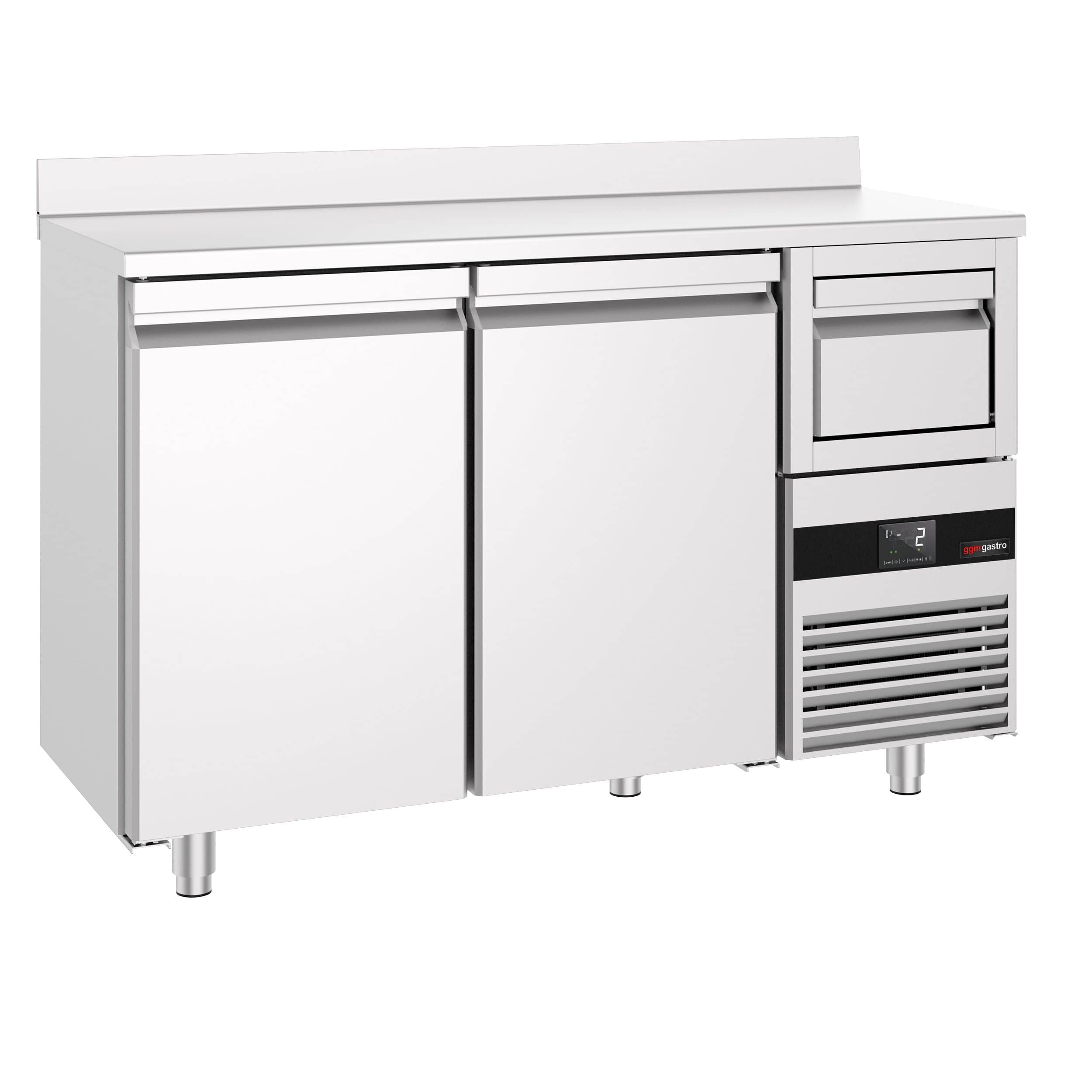 Răcitor Backbar PREMIUM - 1580x600 mm - 365 L - 2 uși pline, bordură spate 40 mm & sertar pentru zaț de cafea (knock box) — 6