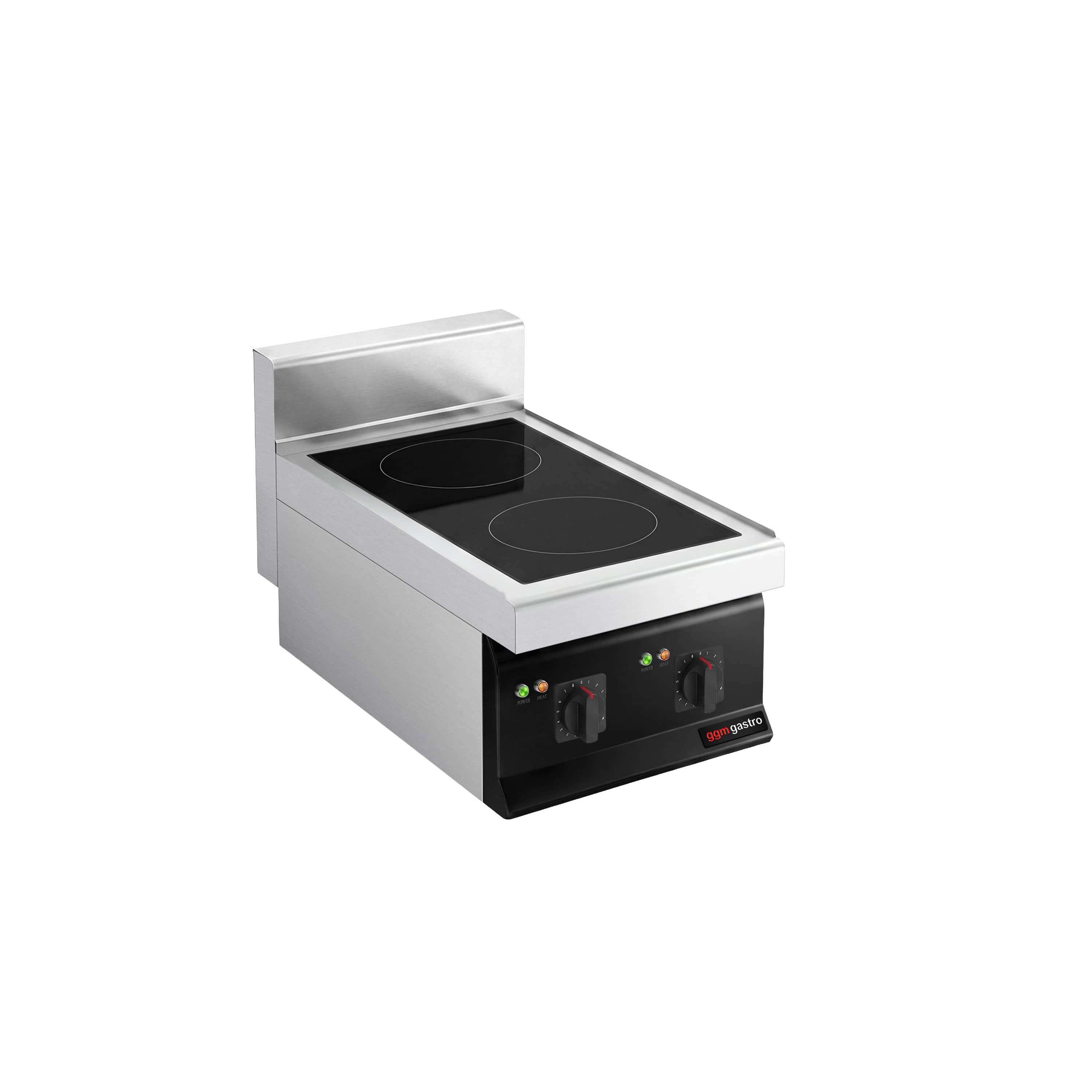 Plită profesională cu inducție - seria 700 - 400x700x(H)420 mm - 7 kW - 2 zone de inducție — 2