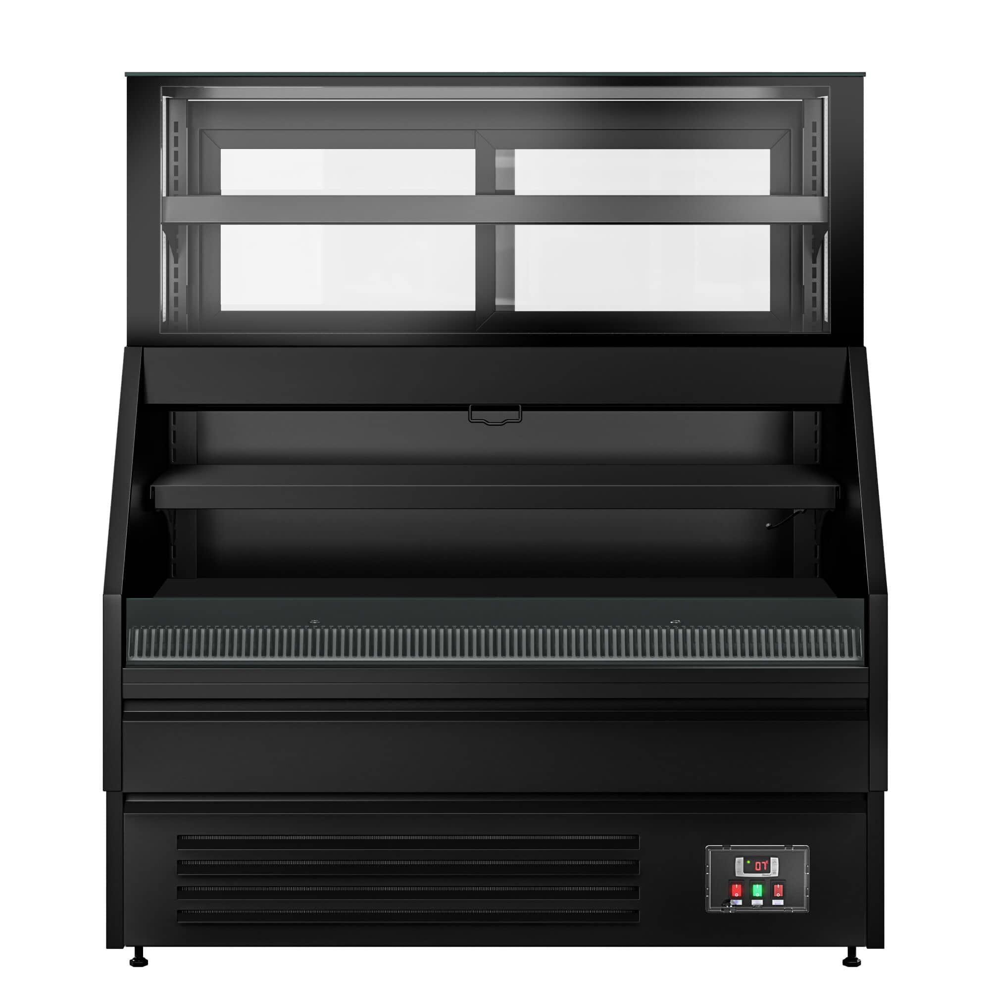 Vitrină frigorifică Helsinki - 1200x800 mm - 199 L - culoare negru - uși glisante (din sticlă) - cu 4 rafturi — 7