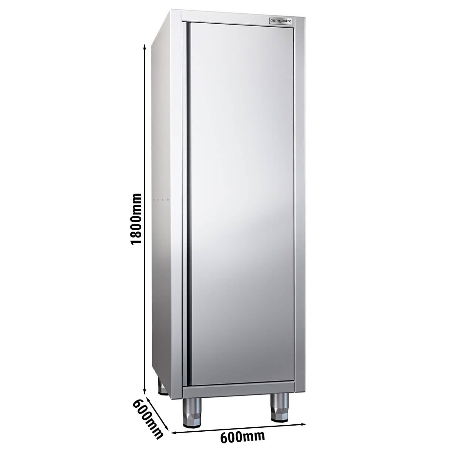 Dulap pentru veselă PREMIUM - 600 x 600 mm - 1 ușă batantă - Înălțime: 1800 mm — 3