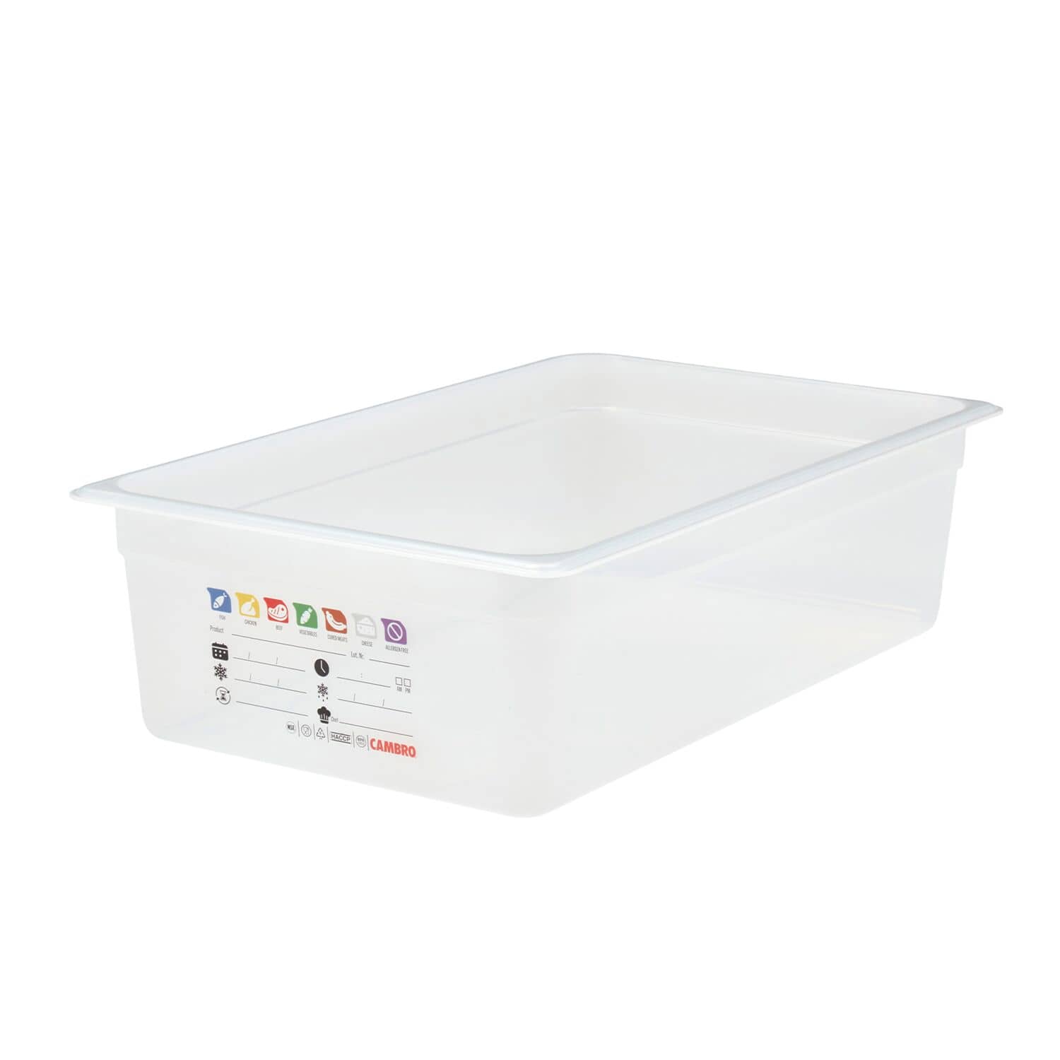 (6 bucăți) CAMBRO | SafeTrak - Recipiente din polipropilenă GN 1/1 - Lăptos - Înălțime: 150mm — 2